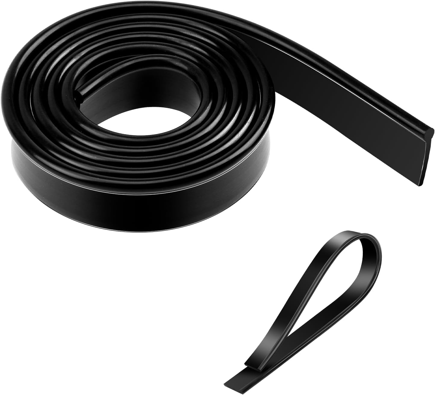 Black Squeegee Replacement Blades, Plastic Window Rubber Squeegee Refill Blades Head for Windows (Black, One Size) image number 5