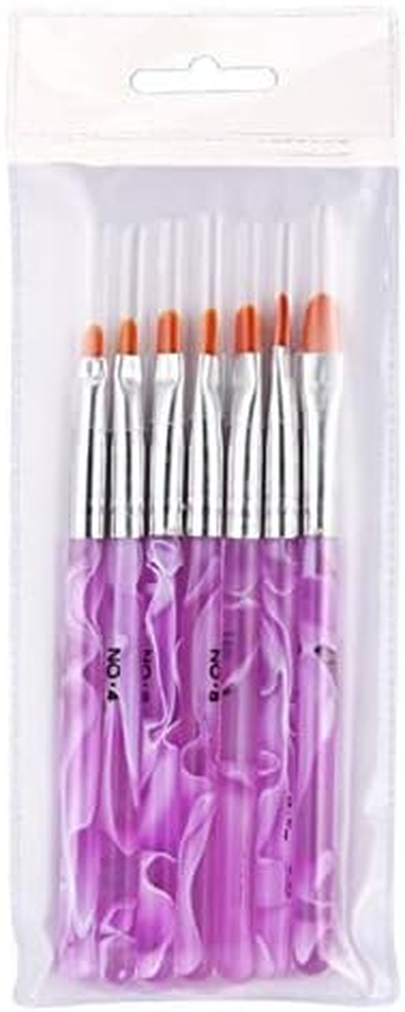 7Pcs / Lot Nail Art Brush Pens Nail Painting Drawing Brushes Set Manicure Tools Set Kit 14Cm Zhengpingpai image number 3