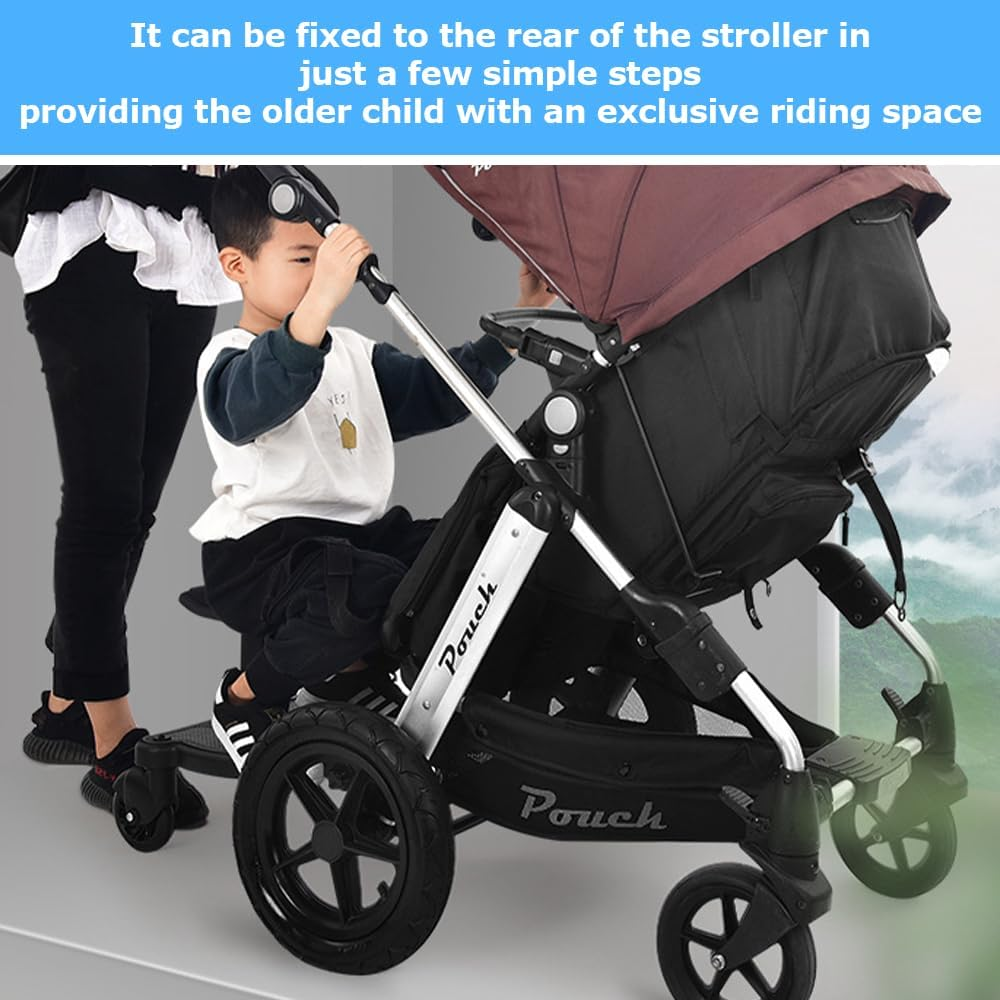 Stroller Board,2-In-1 Stroller Assist Pedal,Buggy Board,Baby Carriage Attachment,Prams Standing Board, Buggy Small Tail Car,For Toddler to Ride,Sit and Stand image number 5