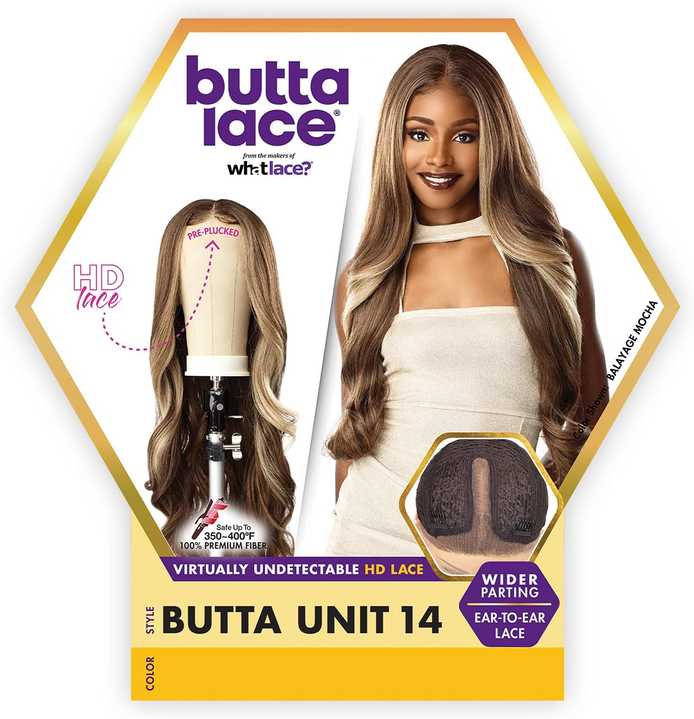 Sensationnel Butta Lace Wigs - Unit 14 Extra Wide 5 Inch Deep Parting Synthetic Preplucked Hairline Glueless Lacefront (BALAYAGEMOCHA)