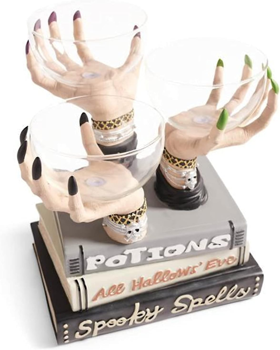 Witch Hands Snack Bowl Stand, Resin Witch Hands Desktop Ornament Durable French Fries Stand Snack Bowl Halloween Home Party Decoration for Home/1218 image number 4
