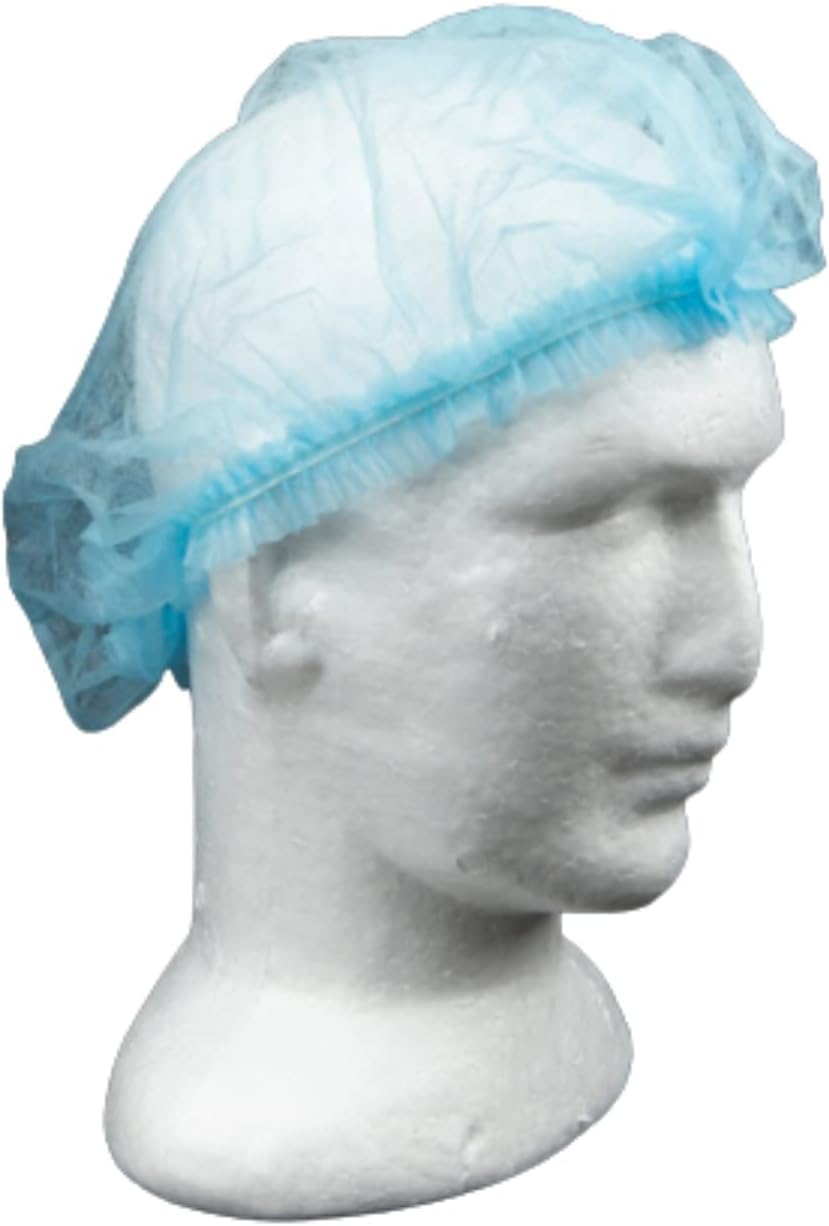 Hair Net Crimped Disposable White, 21 Inches, | Double Elastic Oft and Lightweight. Breathable, Air Permeable | Non-Woven Polypropylene and Latex Free Elastic in 4 Colors (Red) image number 4