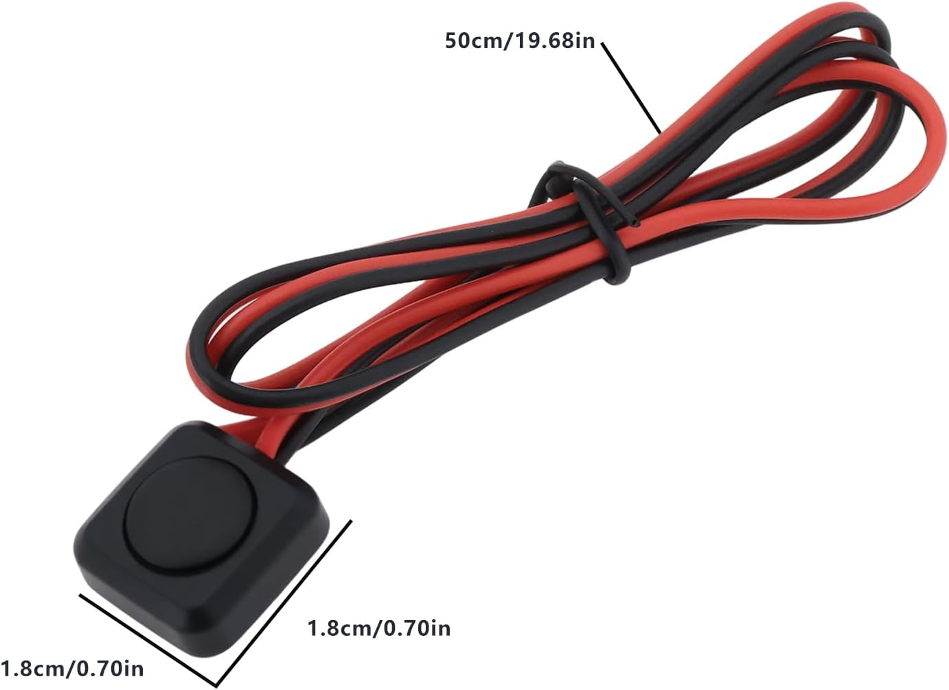 VGOL 2Pcs Momentary Switch 12V 24V Small Push Button Switch for Cars Electrical Applications DIY Projects, 50Cm Prewired image number 3