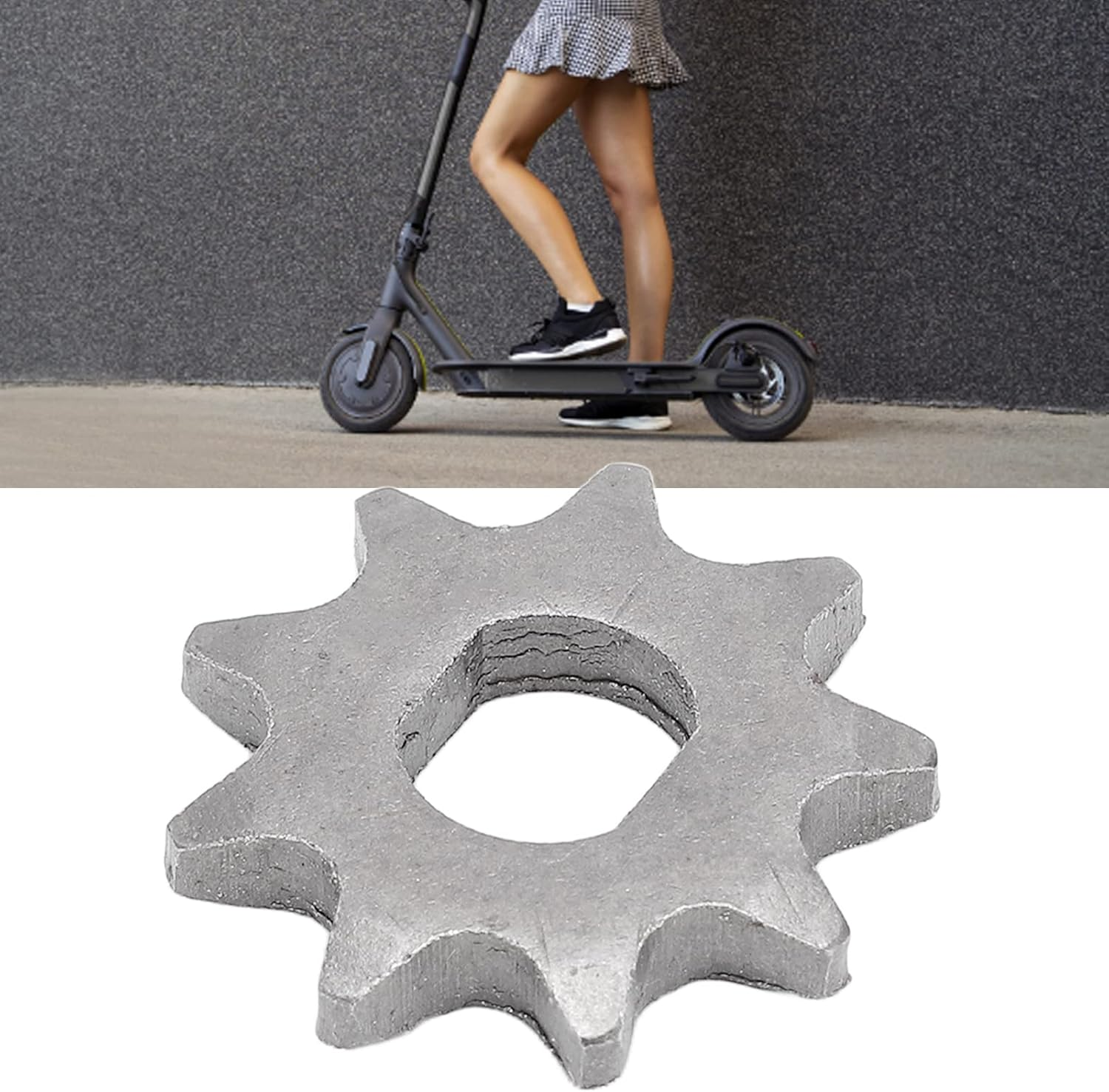 Motor Sprocket, Metal Material Easy Installation Replacement 9T Chain Sprocket for Mini Motorcycle for Electric Scooter image number 1