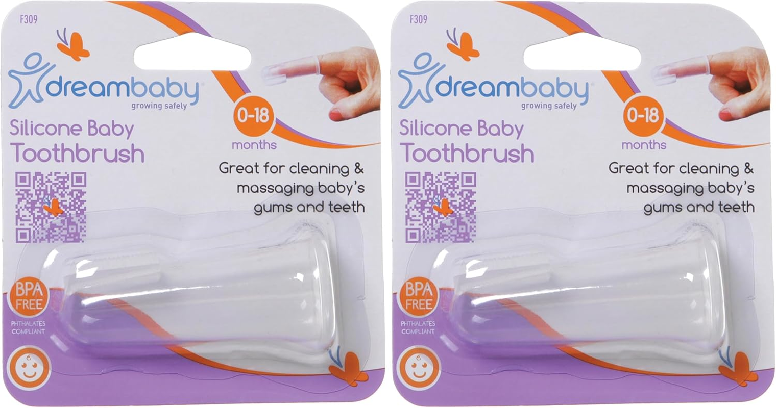 Dreambaby Silicone Finger Toothbrush, 1 Count, Clear (L309) image number 1