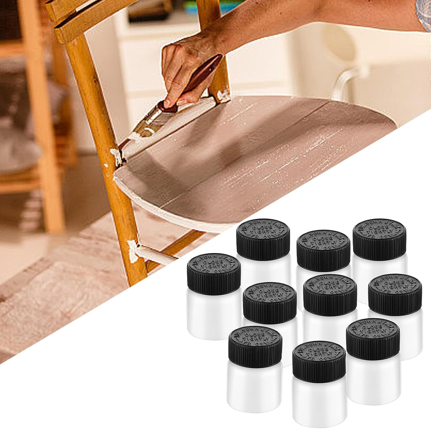 10X Leftover Paint Container,Touchup Paint Bottle,Empty Touch up Paint Bottle