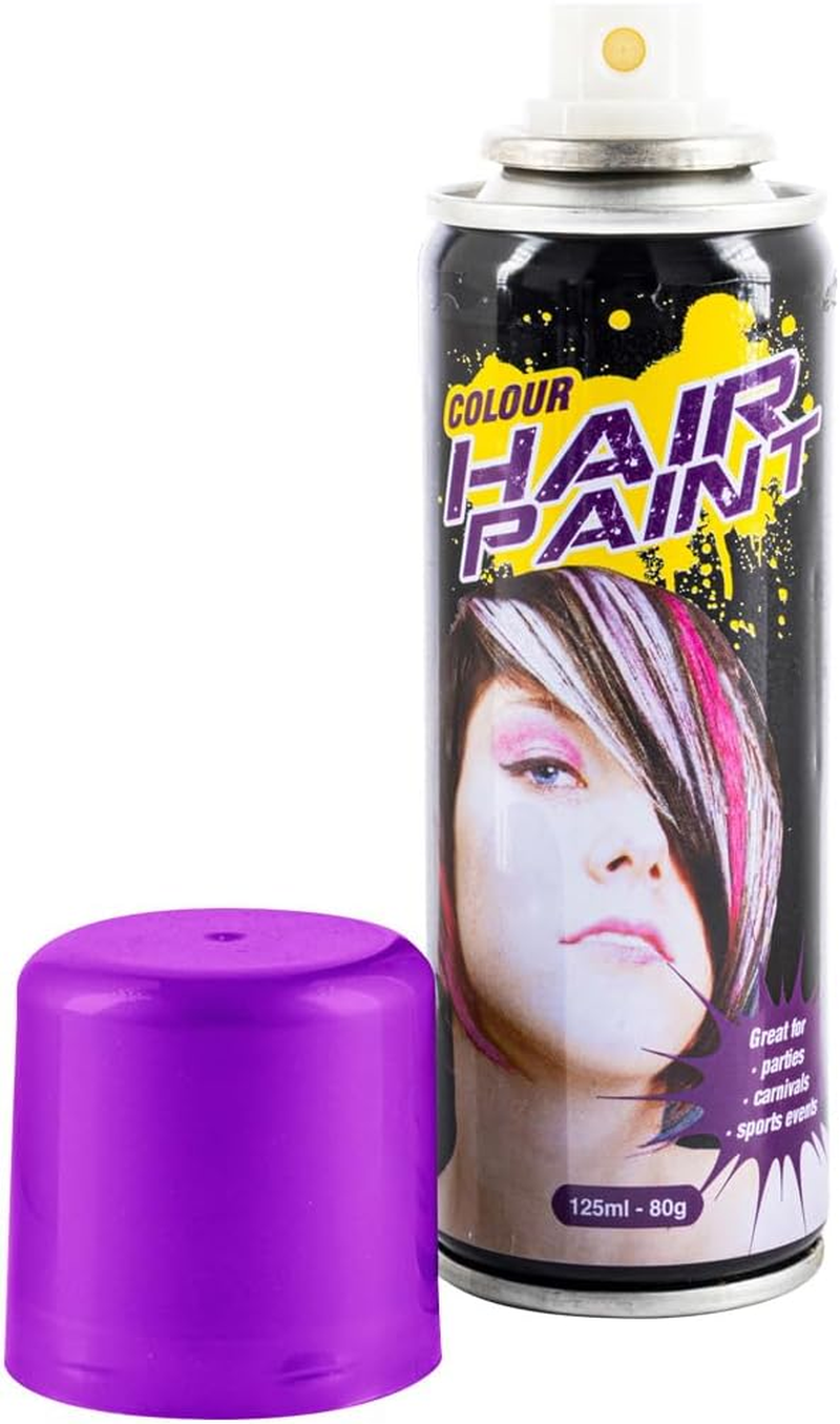Leona Co Hair Spray Fluro Colour - Vibrant Temporary Purple Hair Color 125Ml Perfect for Parties, Halloween, Cosplay & Festivals | Safe for All Hair Types image number 1