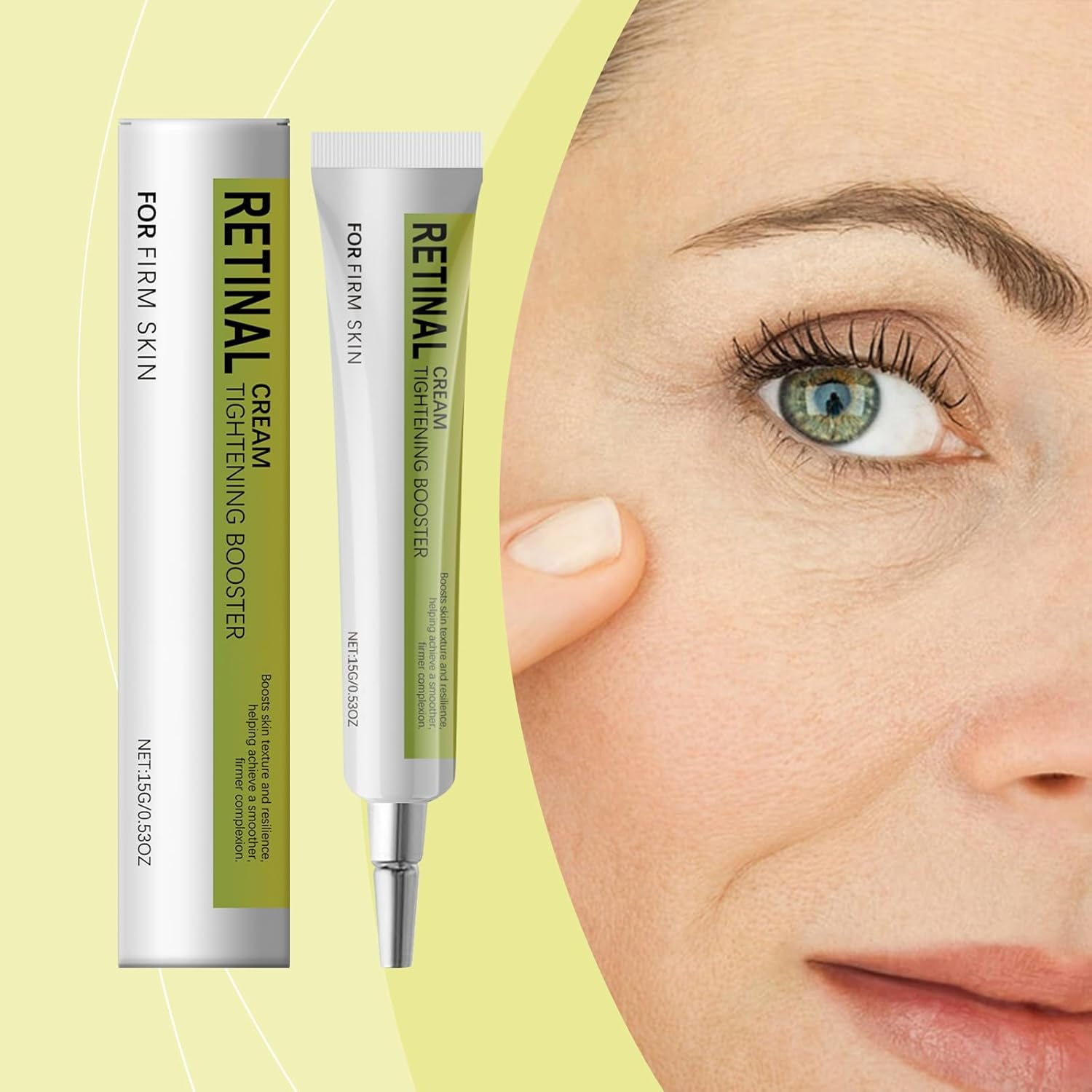 Retinal Shot Tightening Booster, Pore Minimizer, Wrinkles & Fine Lines, Anti-Aging Tightening Booster, Long-Lasting Hydration, Soothes Delicate Eye Area, Lightweight Non-Greasy Application (3Pcs)
