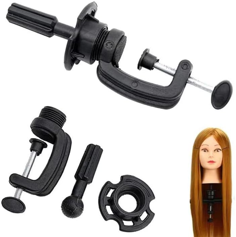 Wig Mannequin Head Stand, 2 Pack Cosmetology Manikin Stand Mannequin Head Holder Clamp Black Wig Stand Holder