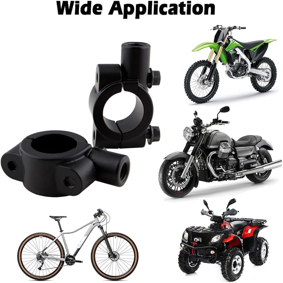 2 PCS Motorcycle Mirrors Bracket Holder,Handlebar Mount for Motorcycle Rear View Mirrors,7/8" 8Mm Motorbike Handlebar Holder Clamp Adaptor,For Motorcycle Side Mirror Adaptor image number 5