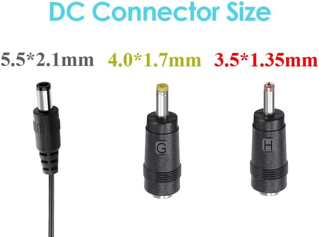 AC to DC 6V 1A Power Supply Adapter, Plug 5.5Mm X 2.1Mm, with 3.5Mm X 1.35Mm and 4.0Mm X 1.7Mm Connector Tips, Center Positive image number 4
