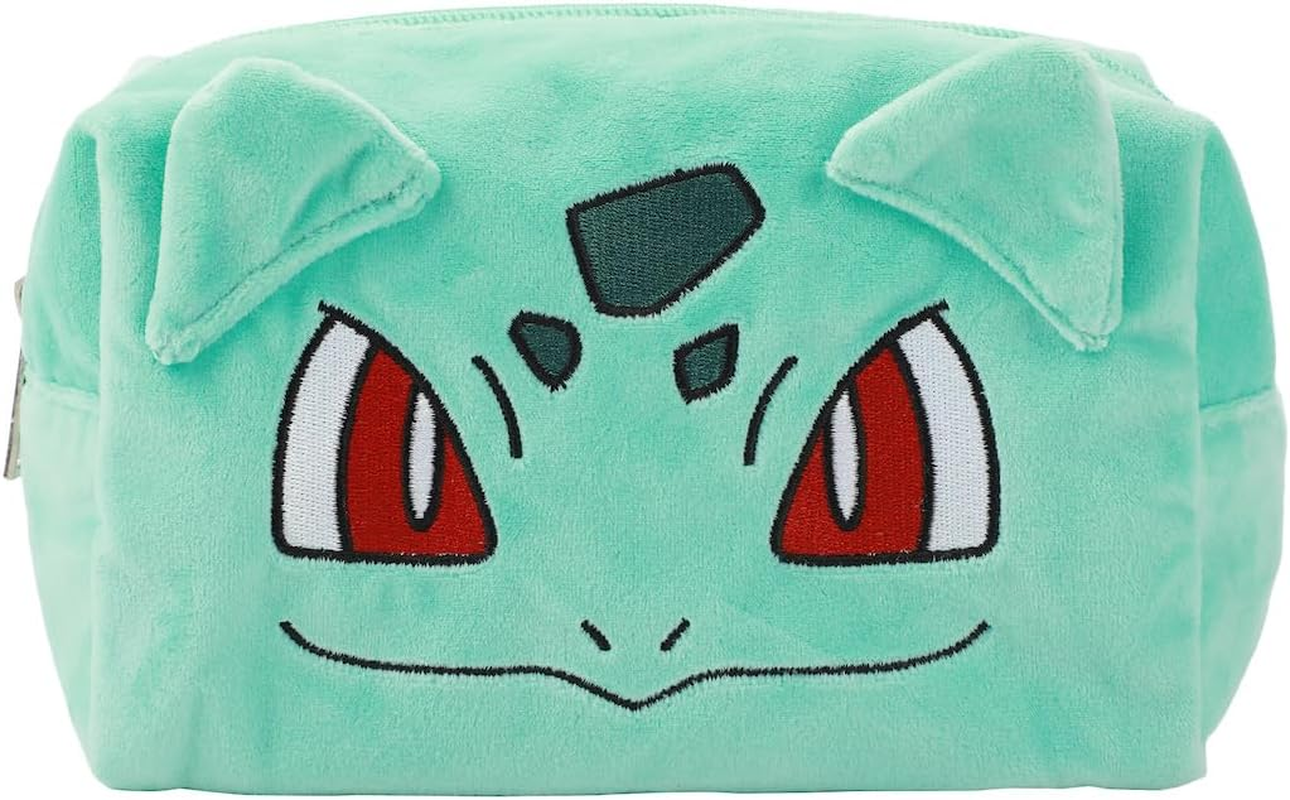 Bioworld Pok&eacute;mon Bulbasaur Green 8" Cosmetic Toiletry Tote image number 1