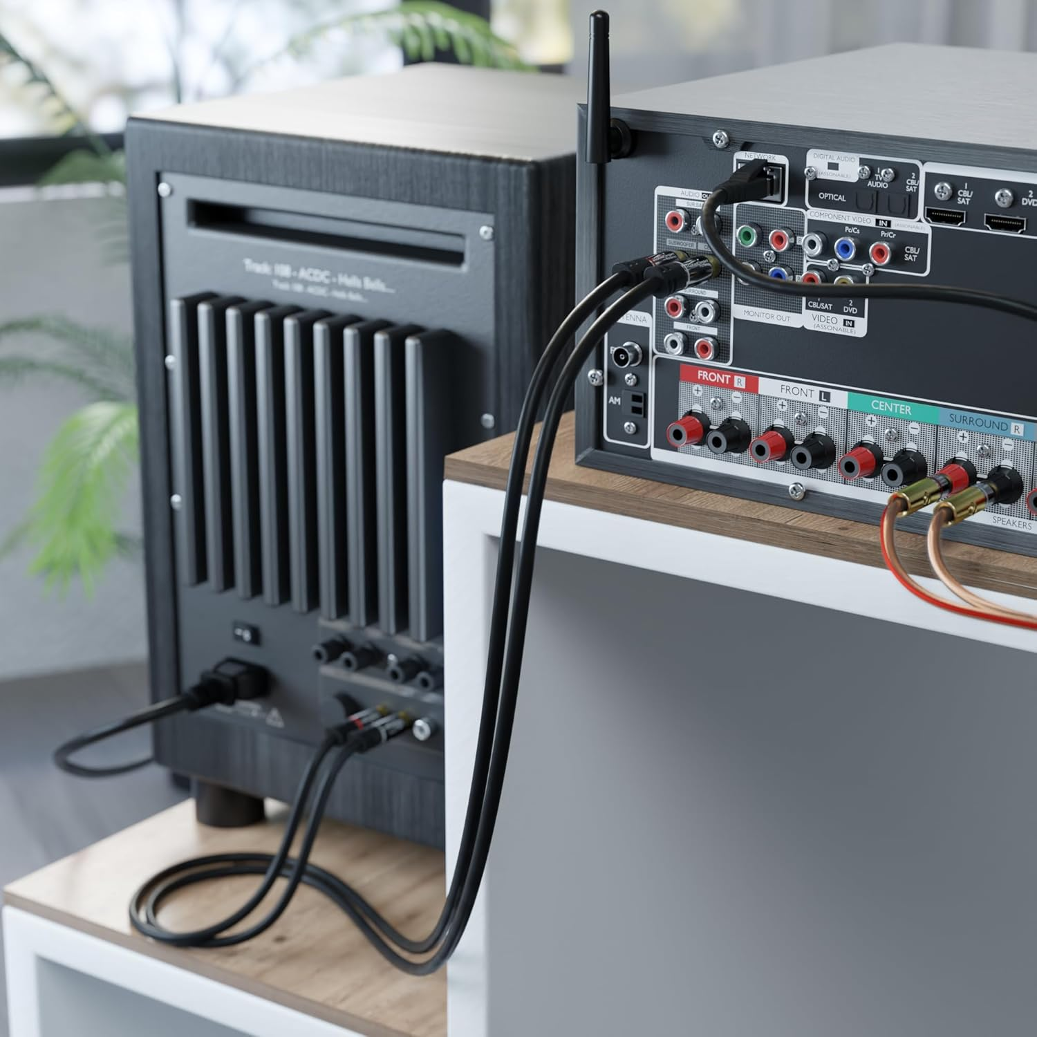 Kabeldirekt &ndash; RCA Cable, 2&times;2 RCA to RCA Plugs, Coaxial Audio Cable &ndash; Break-Proof, Perfect Sound Quality &ndash; 0.5M Short (Hi-Fi Phono Cable, Analogue & Digital Audio Cable for Amp/Hifi and Blu-Ray) image number 4