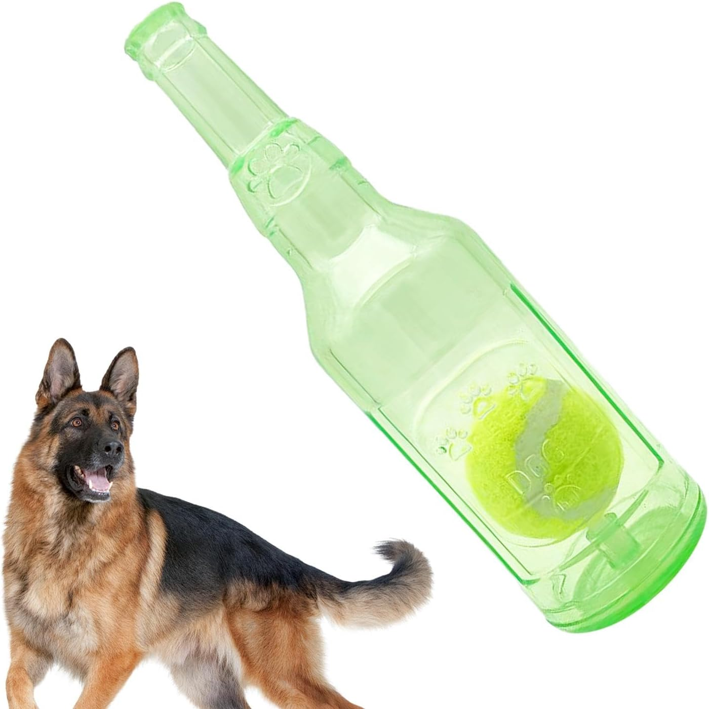 Water Bottle Dog Toy | Funny Dog Squeaky Chew Toy - Interactive Squeaky Toy Puppy Bottle Cruncher, Puppy Teething Chewing Interactive Toy for Birthday Holiday