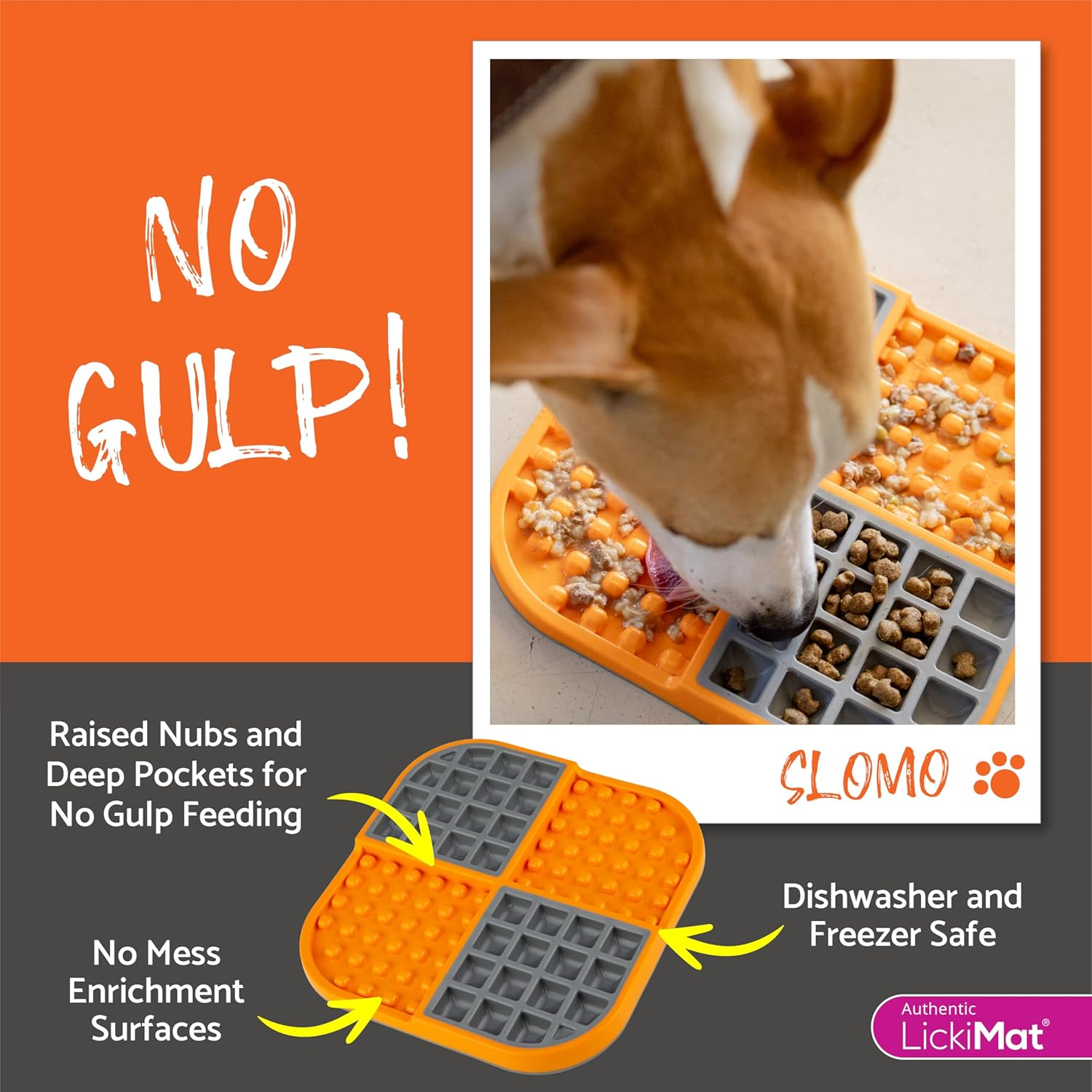 Lickimat Slomo, Original Dog Slow Feeder, Licking Mat and Alternative to Puzzle Feeder. Great Boredom Buster for Dogs (Purple) image number 6