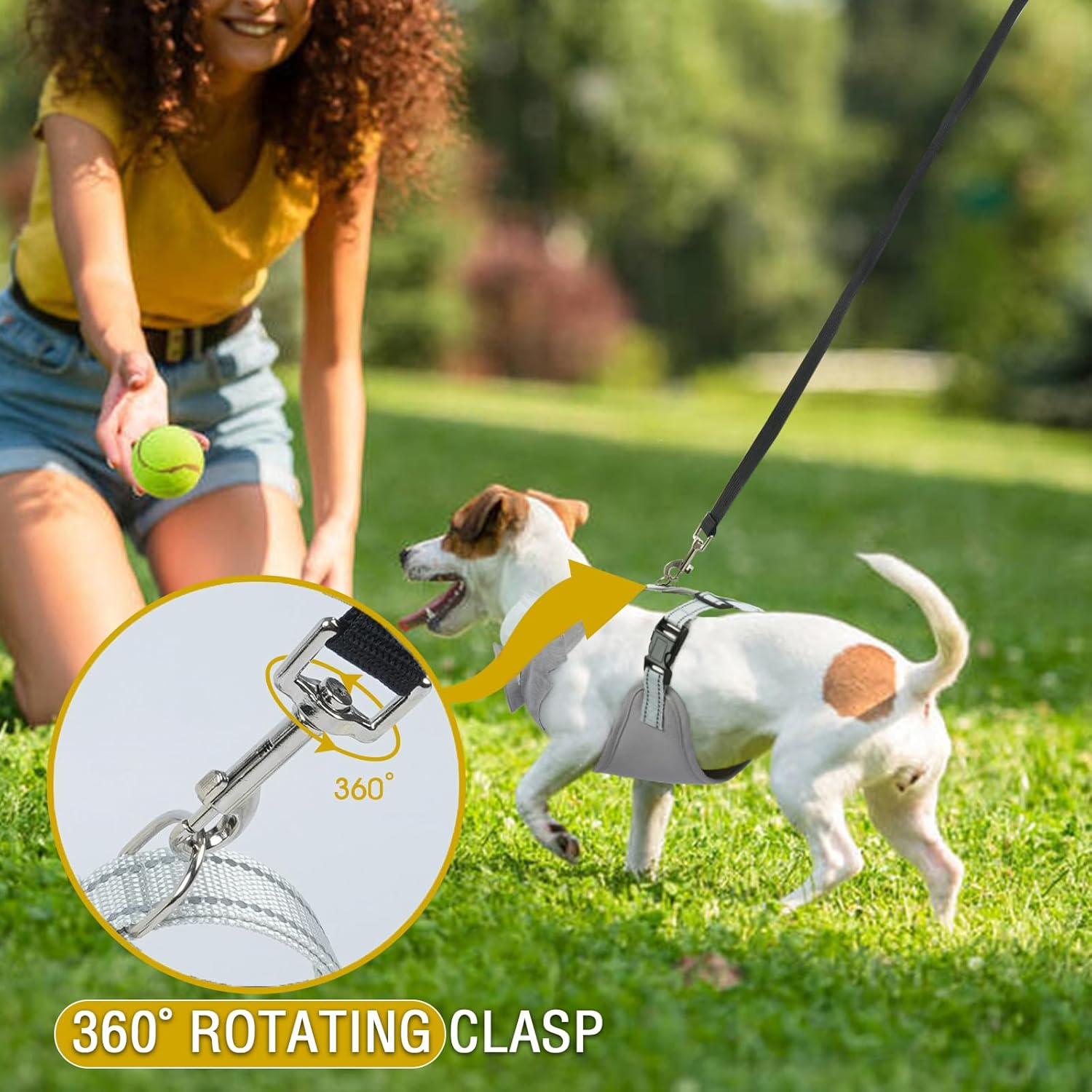 BRKURLEG Dog Vest Tuxedo Harness, Adjustable No Pull Tuxedo with Leash, Dog Wedding Party Suit with Bow Tie for Small Medium Dogs, Pet Costume Outfit for Birthday Christmas Halloween, Grey, M image number 5