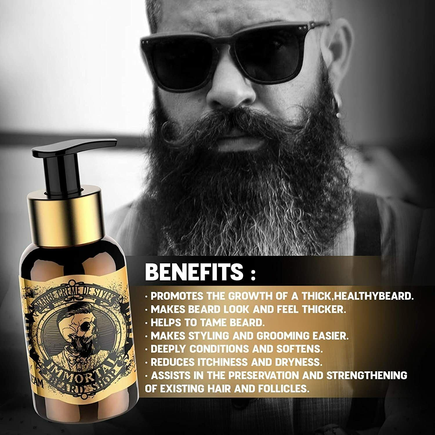 Immortal NYC Beard Style Cream 100 Ml image number 2