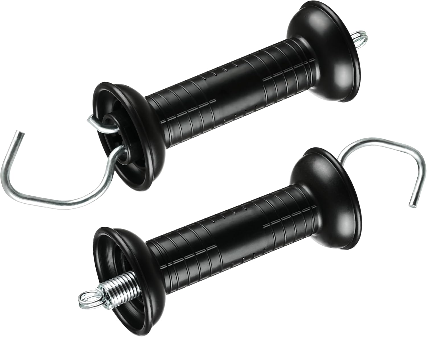 5Pcs Plastic Electric Fence Gate Handle with Insulators and Spring, Heavy Duty Gate Handle, Black image number 4