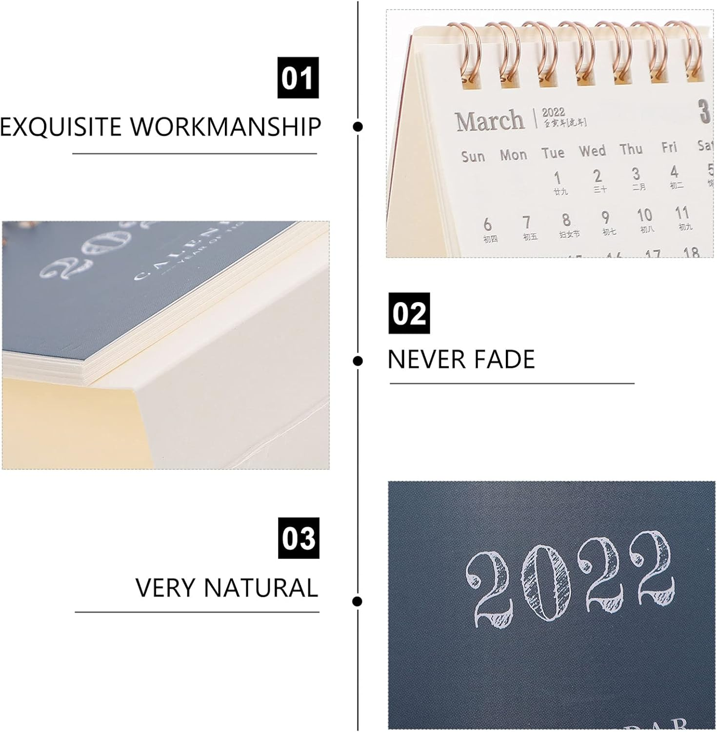 STOBOK 20Pcs Mini Desktop Calendar Decorative Desk for Desk Memo for Home Office Use image number 6