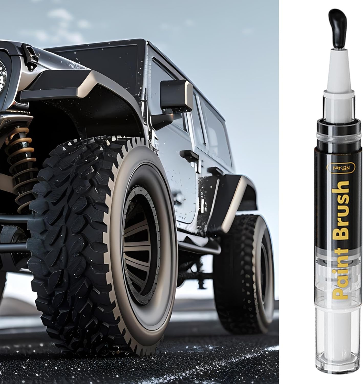 Car Touch up Paint | Auto Touch up Paint | Automotive Exterior Quick Scratch Repair Pen for Long Lasting High-Gloss Finish - Silver image number 2