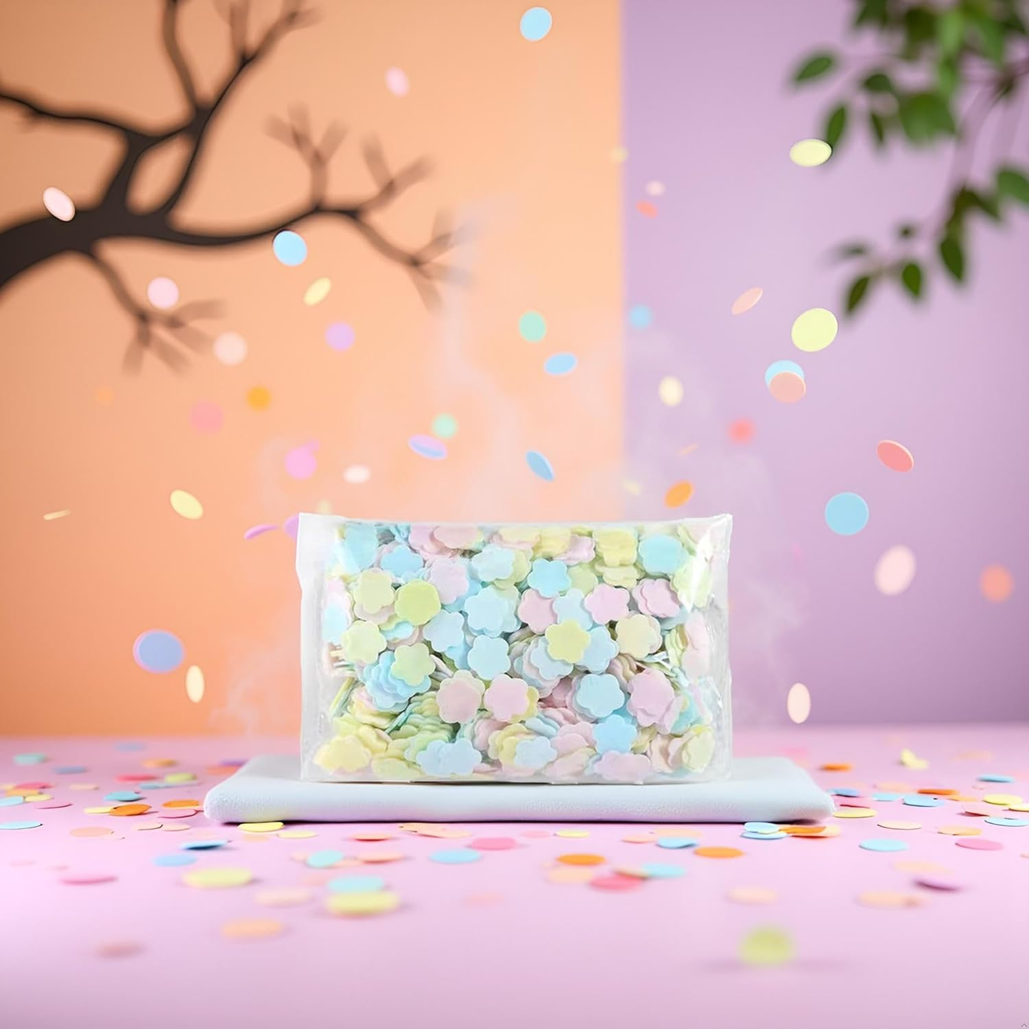 1000 Sheets Colorful Portable Disposable Paper Soap Portable Travel Hiking Washing Hand Bath Toiletry Paper Sheets Confetti Women Kids Soap ， Cleansers image number 1