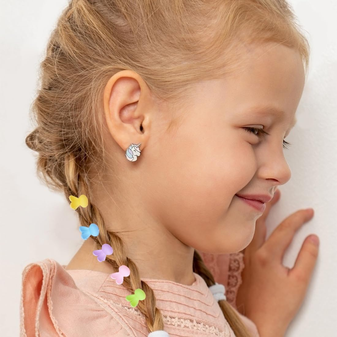 Pack of 36 Small Rabbit Hair Clips Mini Colourful Hair Pins for Women Matte Hair Clips Mini Hair Clips image number 5