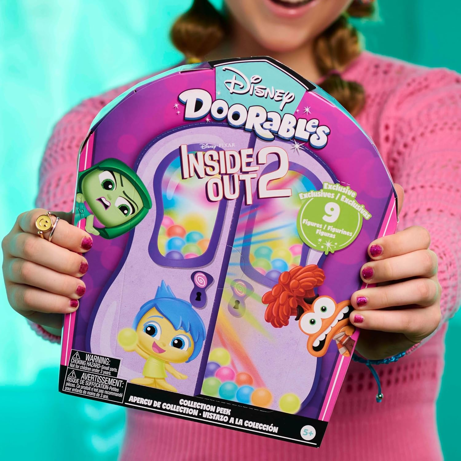 Disney Doorables inside Out 2 Collection Peek, 9 Exclusive 1.5-Inch Collectible Figurines, Kids Toys for Ages 5 up by Just Play