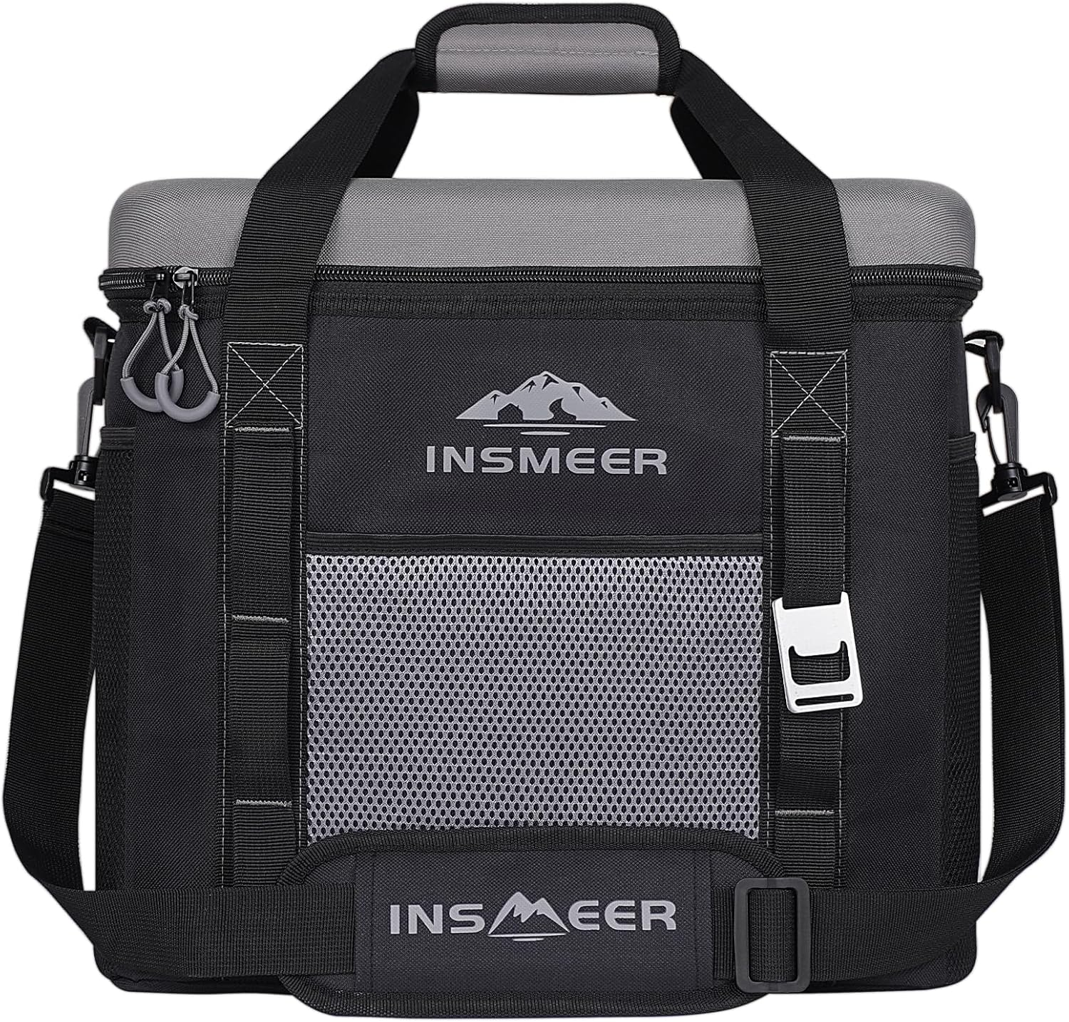 INSMEER Cooler Bag 40L, Large Cooler Bags Insulated with Hard Lid, Soft Cooler Bag Leakproof/Collapsible/Portable Cooler Backpack,With Bottle Opener, Suitable for Beach Camping Picnics