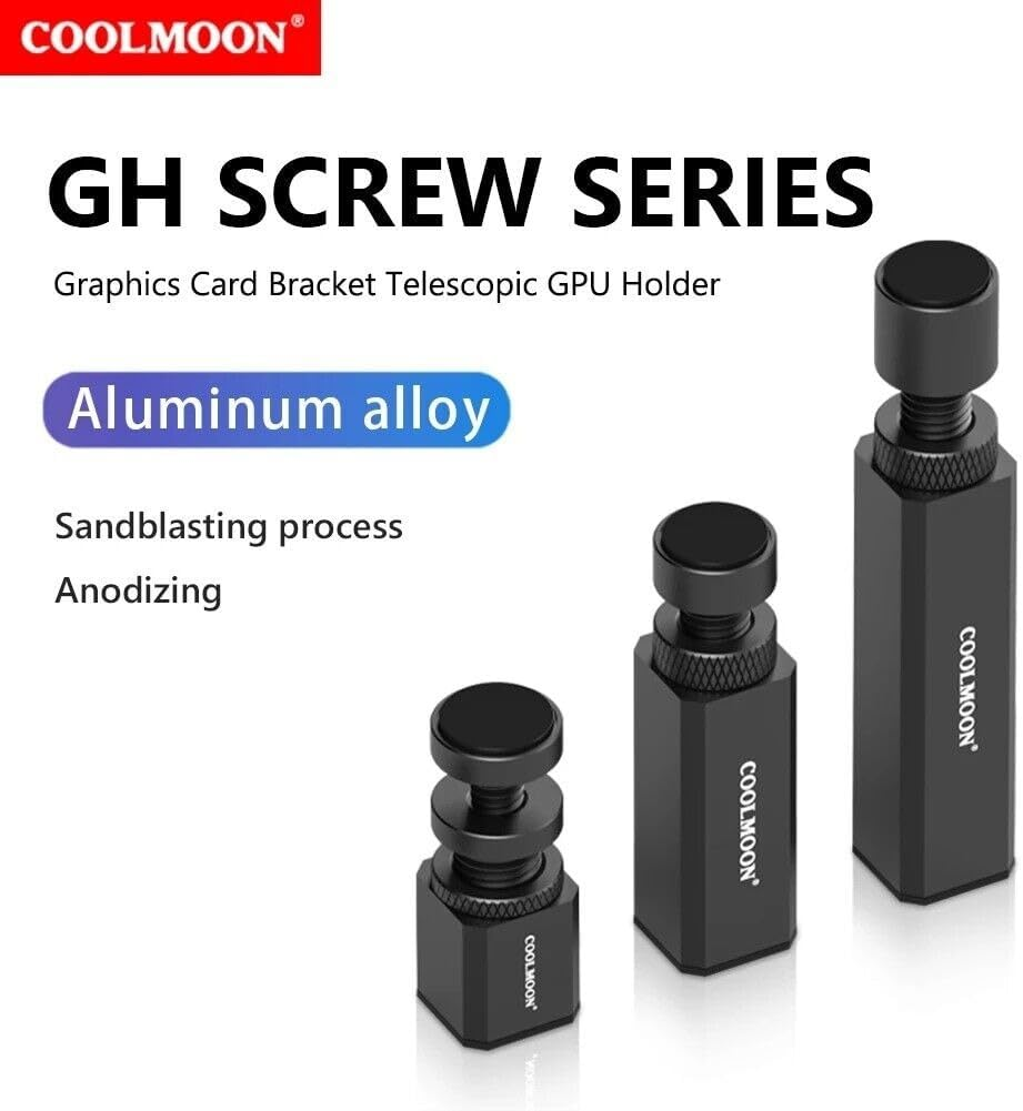 COOLMOON Aluminum Alloy Chassis Graphics Card Bracket 5.0-8.0Cm (Black) image number 5