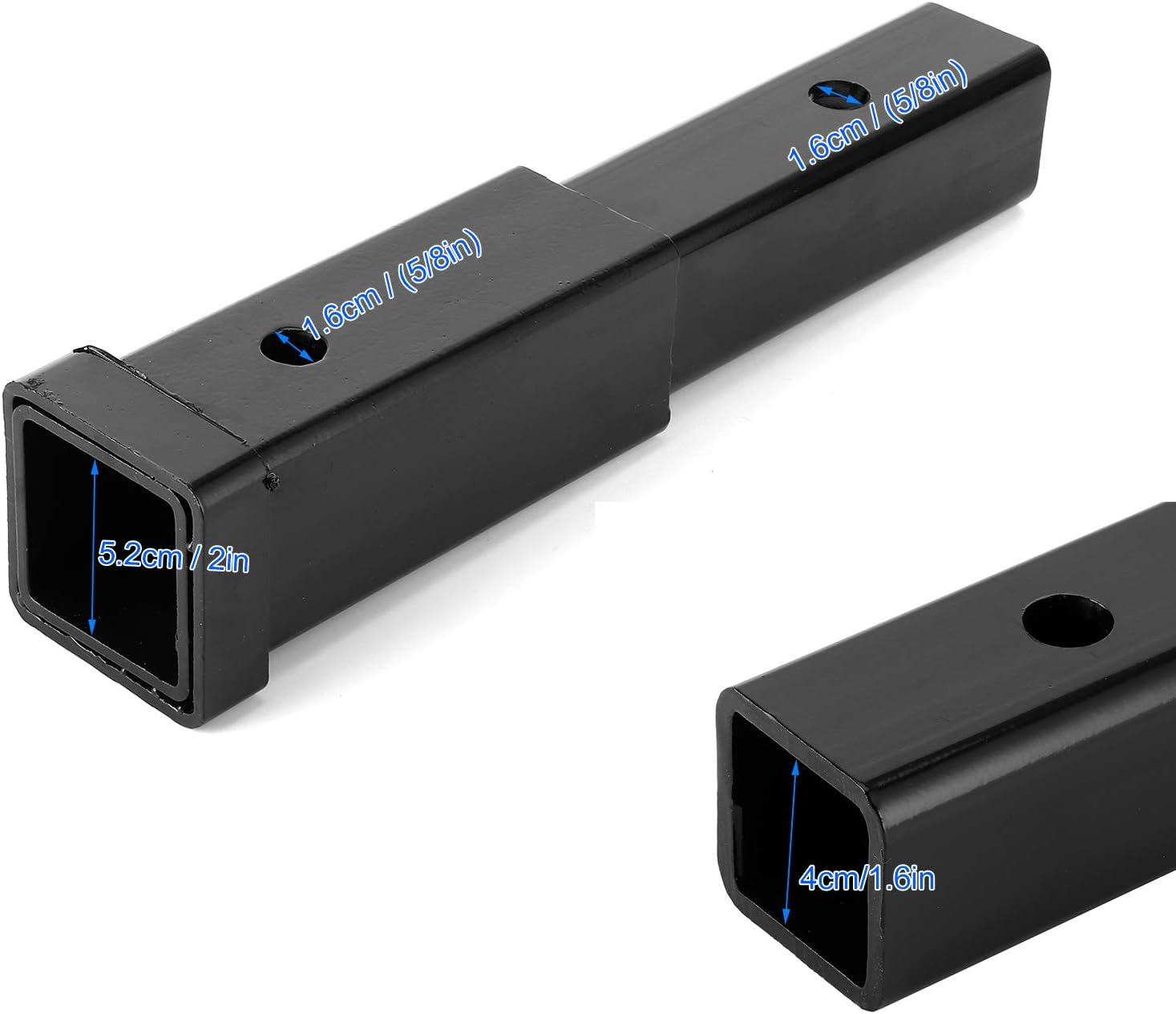 12&rdquo; Trailer Hitch Extension, 500Lbs Towing Extender Steel Tube for Class 3/4 2-Inch Receiver image number 1