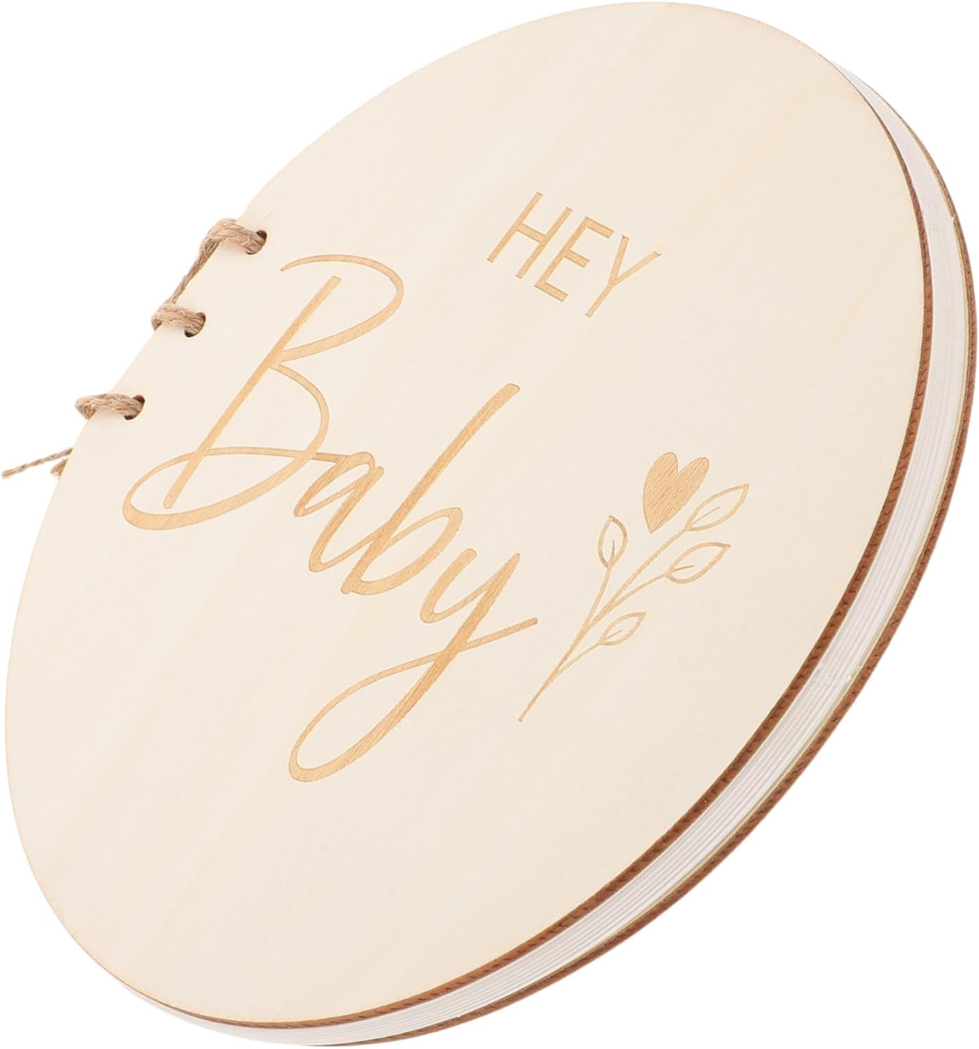 SEWACC Wooden Shower Guest Book Rustic Memory Album Signature Board for Boy Girl Elegant Keepsake Journal for Celebrations Design for Lasting Memories image number 5