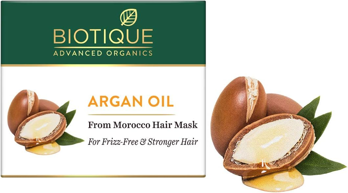 Biotique Argan Oil Hair Mask from Morocco (Ideal for Frizz -Free and Stronger Hair), 175G image number 4
