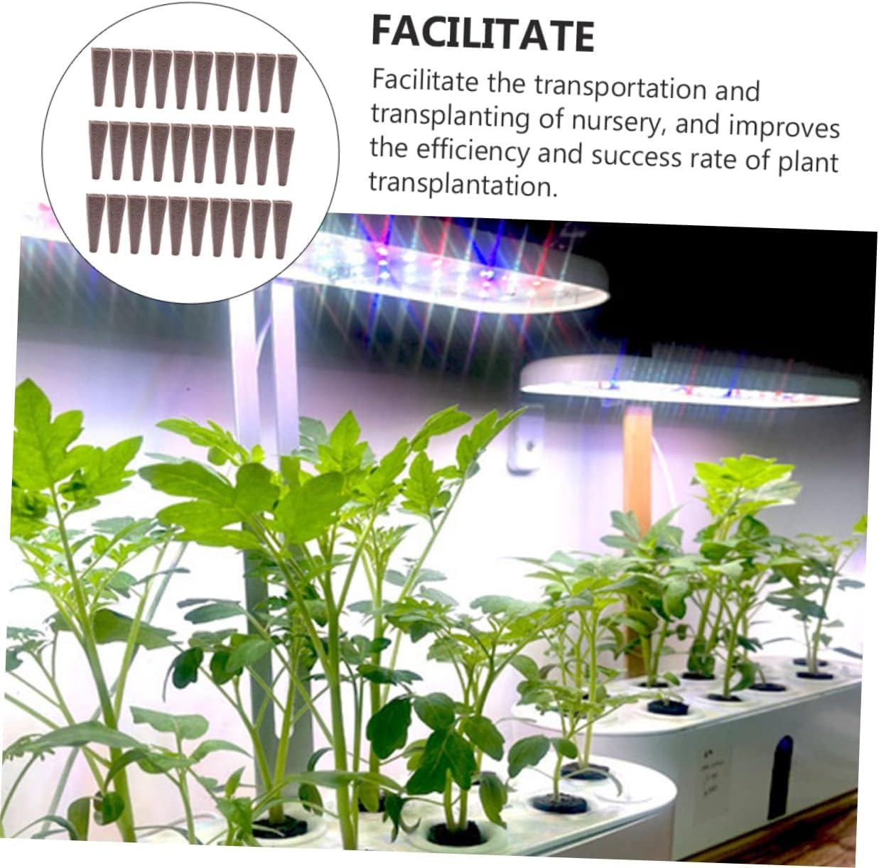 Toddmomy 50Pcs Nutrition Soil for Seedlings Bio Soil Block Compression Nature Nutrient Gardening Supplies Plant Root Cubes Seedling Potting Mix Seed Raising image number 2