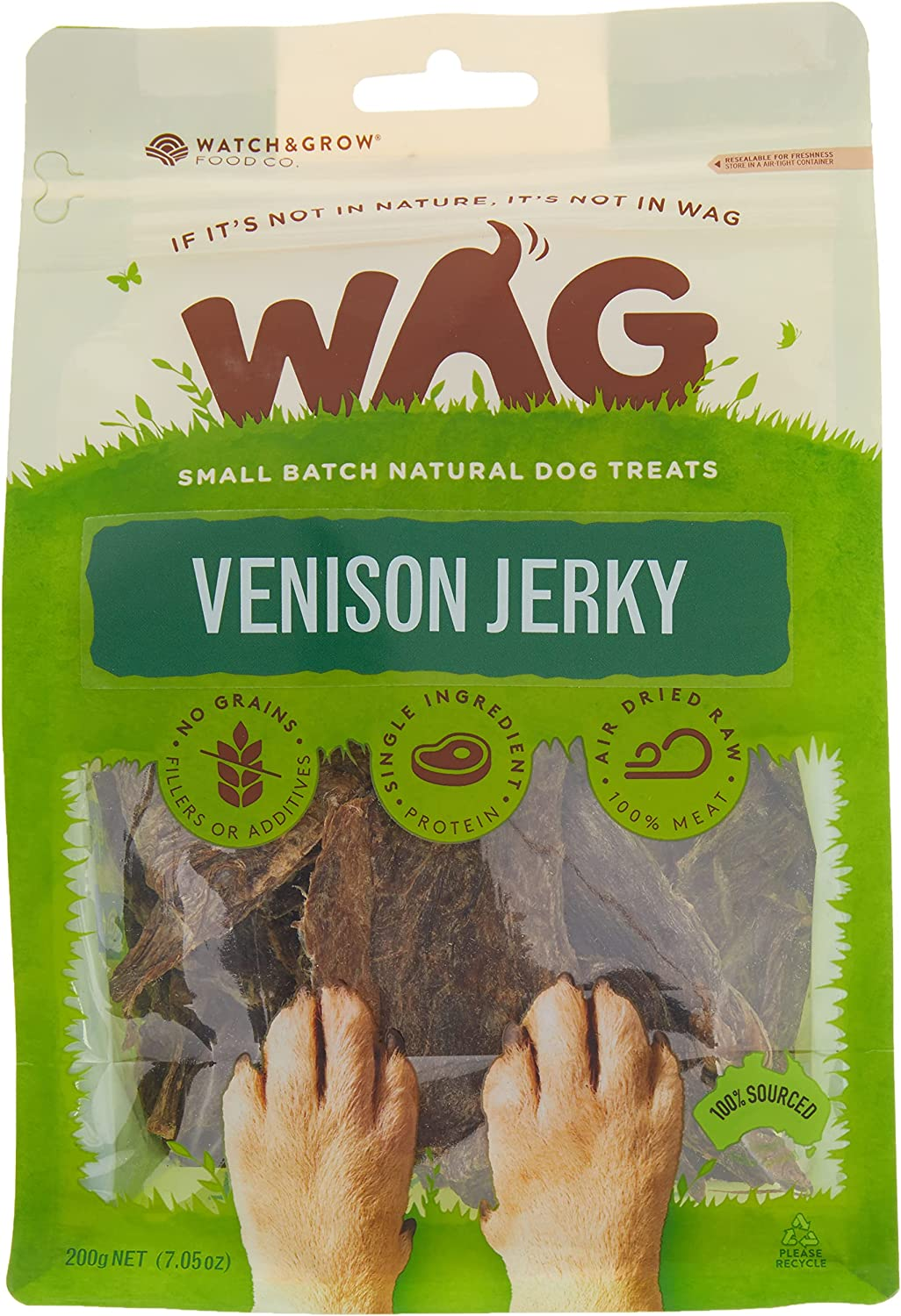 Venison Jerky 200G, Grain Free Hypoallergenic Natural New Zealand Made Dog Treat Chew, & Breeds image number 5