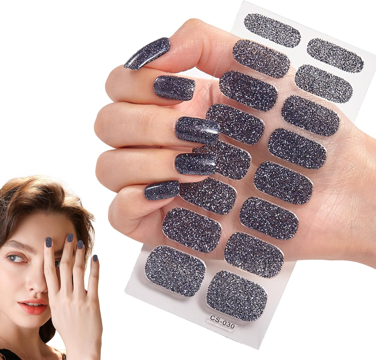 Wesleyyy Semi Cured Gel Nail Strips, Gel Nail Stickers, Peel and Stick Stickers, Semi-Cured Strips, Polish Full Wraps