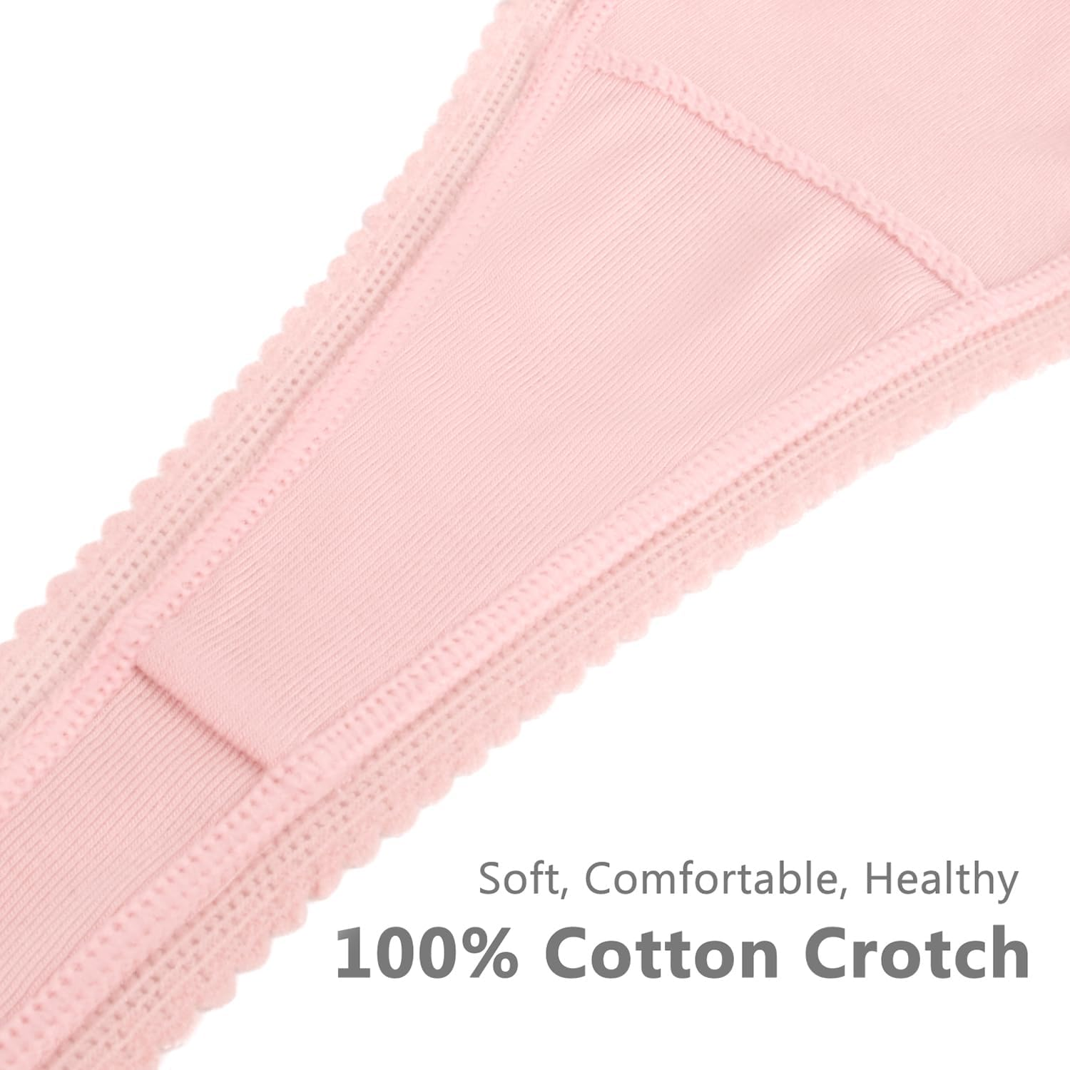 VOENXE Seamless Thongs Underwear for Women,No Show Lace String Thong Undies,Invisible Ladies Breathable Comfort Panties,Soft Gym Sports Tanga,5-Pack image number 6