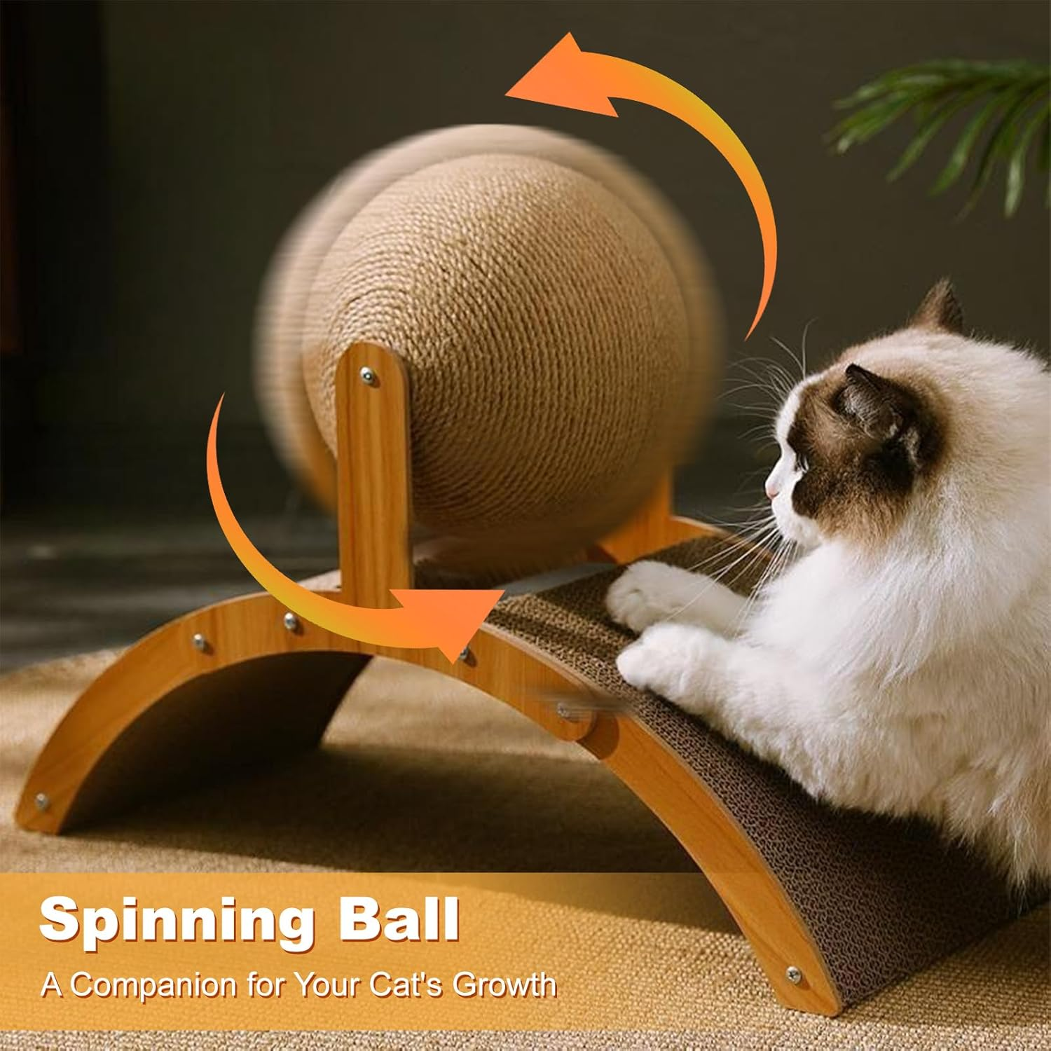 Cat Scratching Mat, Natural Cat Scratching Boards Sisal Scratching Mat 50 X 30 Cm, Durable Cat Furniture Doormat Sisal Mat Scratching Pads for Cats, Beige image number 3