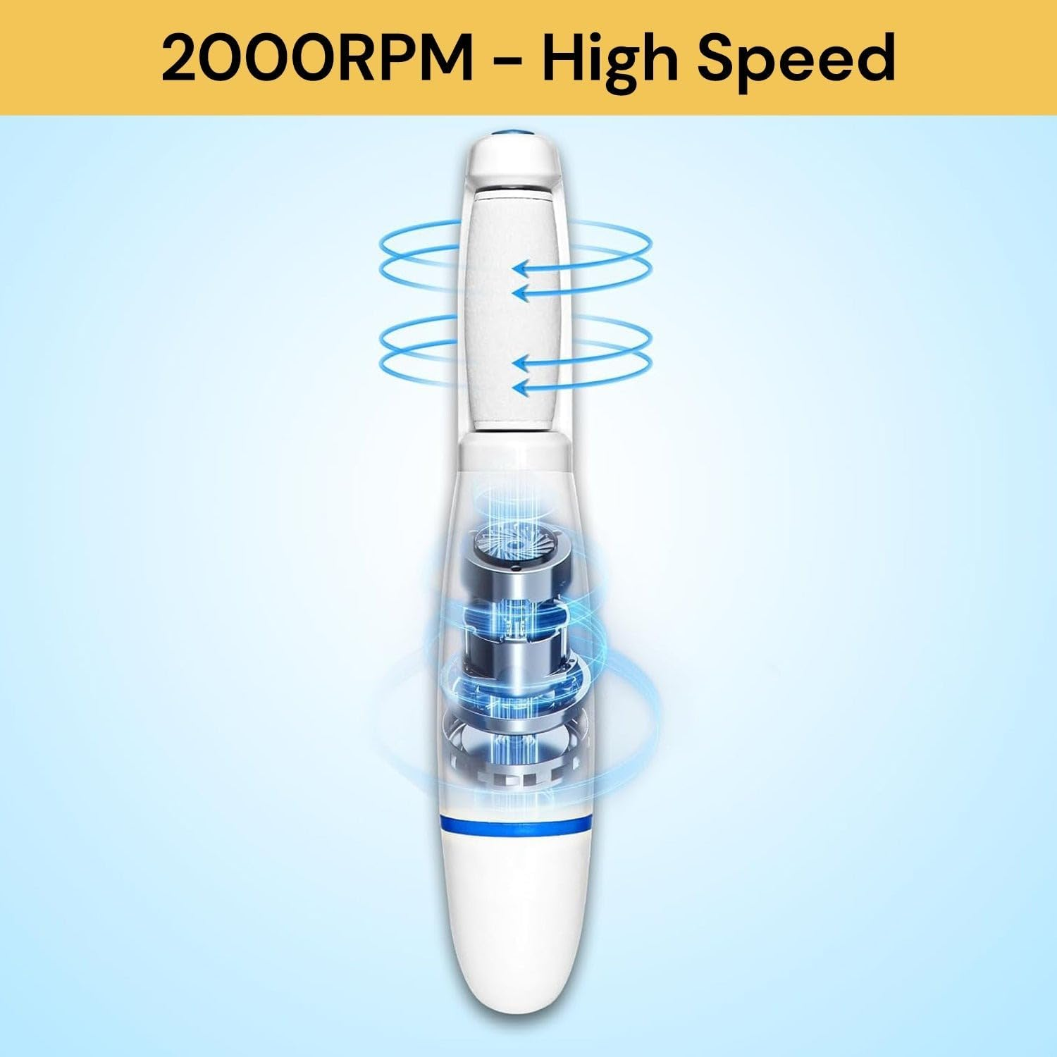 EZONEDEAL Electric Callus Remover Foot File, Rechargeable Pedicure Tools for Dry Hard Cracked Dead Skin on Your Heels & Feet. Spa Quality Exfoliation-Pink image number 1