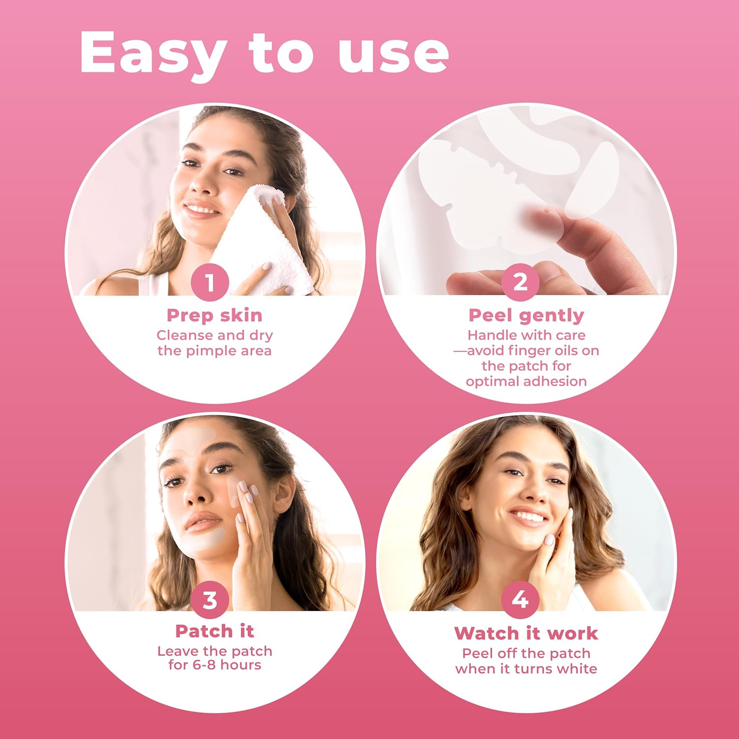 Patchrx Full Face Pimple Patches (5 Sets), Reduce Pimples on Whole Face Overnight, Hydrocolloid Acne Mask, Pimple Patches, Large Acne Patches, Full Hydrocolloid Mask image number 2