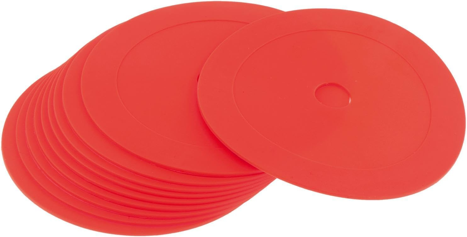 50 Pieces Flat Cones Spots Markers 15.3 Cm Non Slip Soccer Cones Flat Discs for Coaches Sports Training Volleyball Basketball image number 2