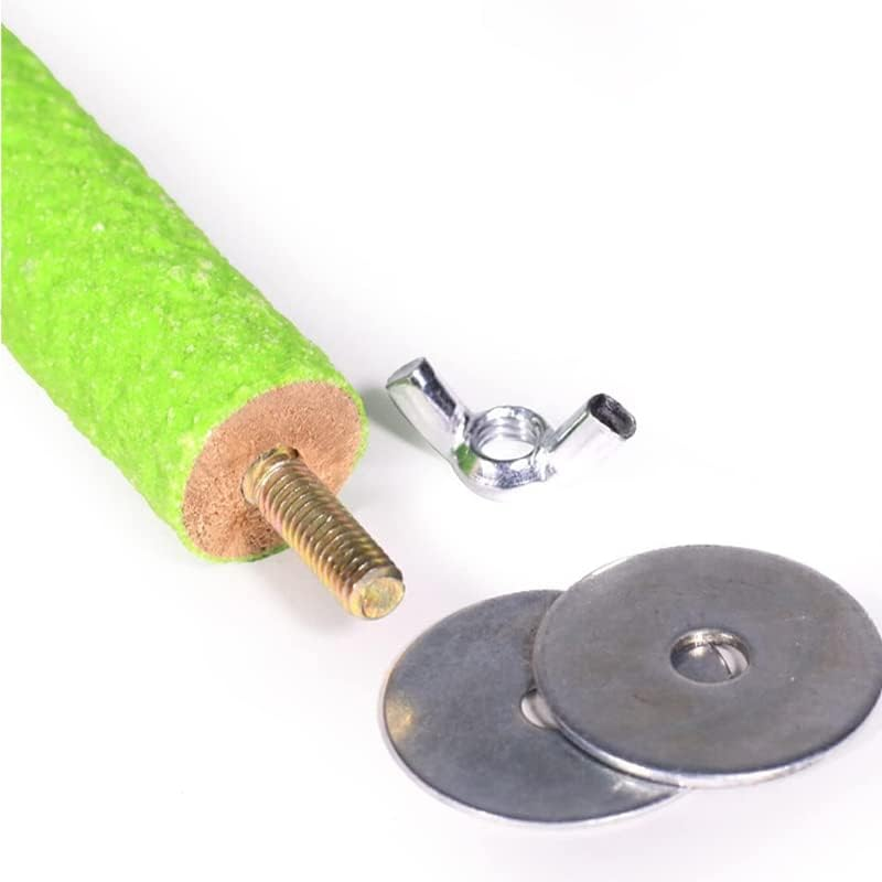 5 Sizes Colorful Pet Bird Cage Perches Stand Platform Chew Toy for Parrot Bites, Durable Emery Pet Bird Cage Accessories image number 1