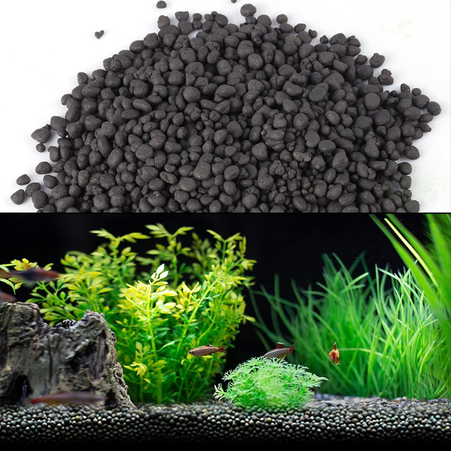 Cunyuer 1000G Aquarium Soil, Water Grass Mud, Aquarium Fish Tank Mud, Fish Bottom Water Grass Seeds Plant Sand Mud