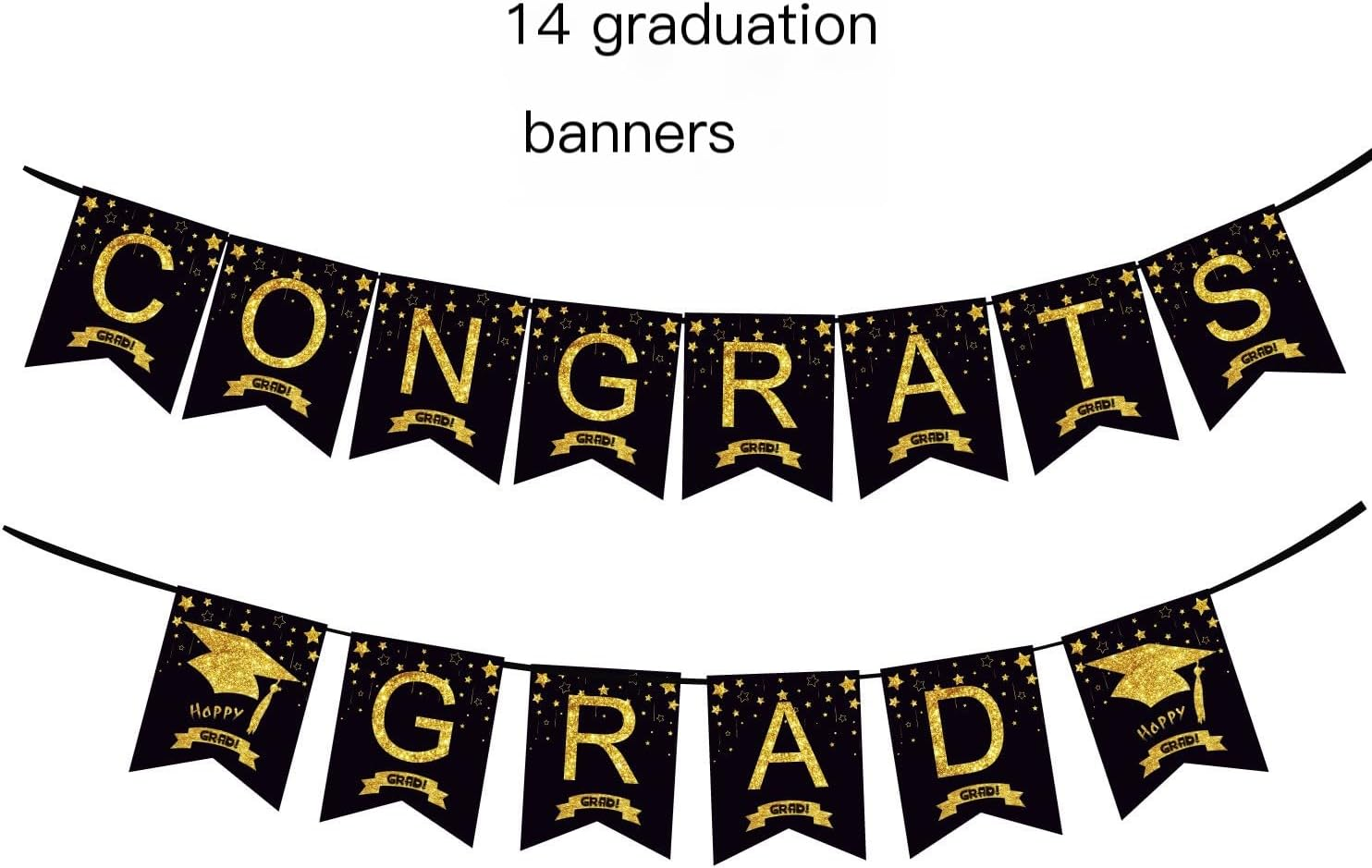 1 Set of Graduation Season School Reunion Party Decorations, Flag Pulling Balloon Cake, Plaque Insertion Spiral Decorations (33Pcs) image number 3