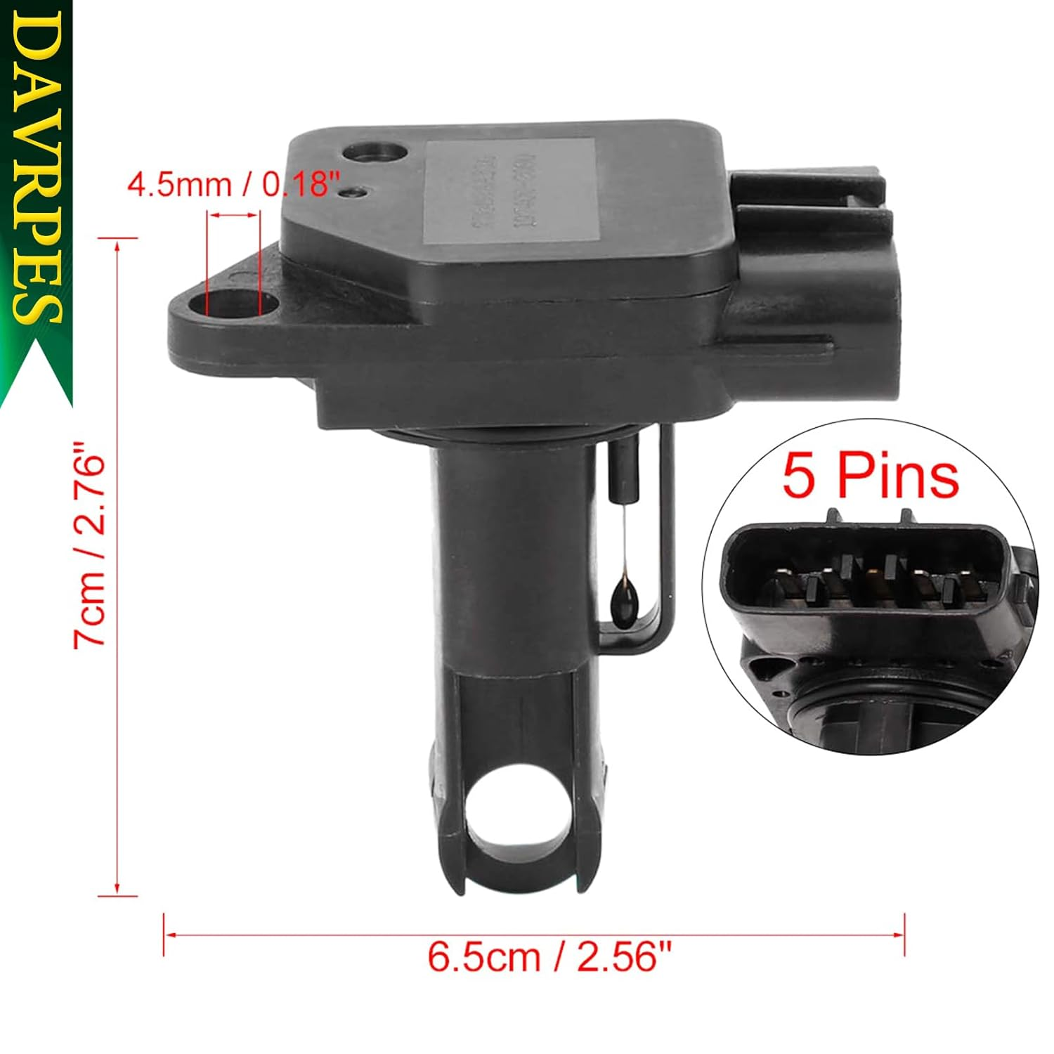 DAVRPES 22680-AA310 Mass Air Flow Meter Sensor MAF Sensor for Ford Laser Escape, for Mazda 3 6 323 B2500 MPV MX5 RX8 Tribute, for Subaru Forester Impreza Liberty Outback Replace#197408-0010 image number 6