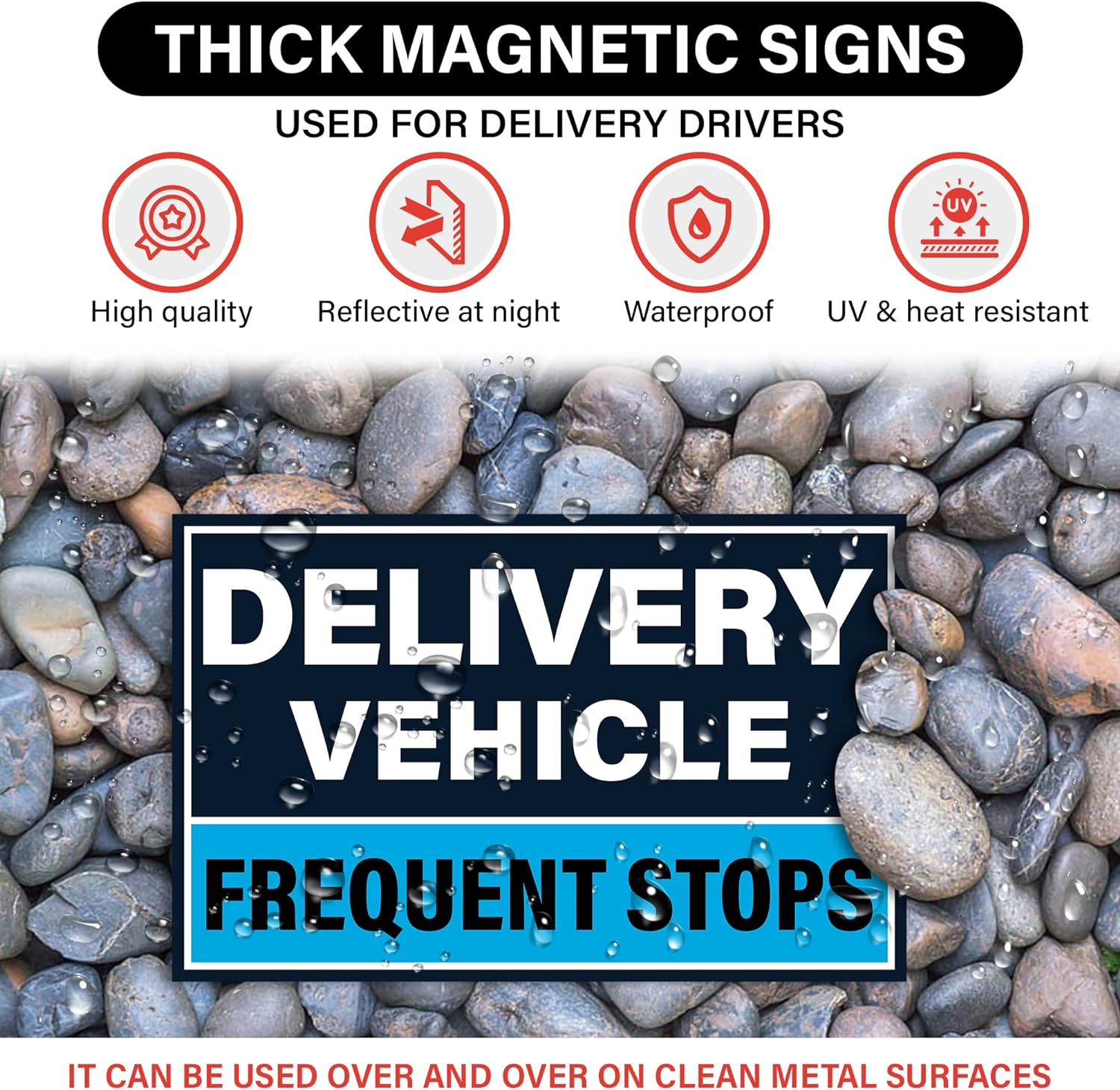 Signs 3 Pack Heavy Duty Flex Driver Car Door Magnets, Flex Driver Car for Amazon Drivers, Uber Eats, Grubhub, Doordash, Instacart Delivery Drivers 2(117) 1(113) image number 2