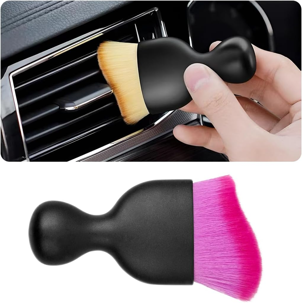 Blilo Car Interior Detailing Brush, Auto Soft Hair Cleaning Brushes, Scratch Free Curved Dirt Dust Collectors, Removal Tool for Vehicle Dashboard Air Conditioner Vents Leather (Deep Purple/1Pcs) - 3 Colors image number 7