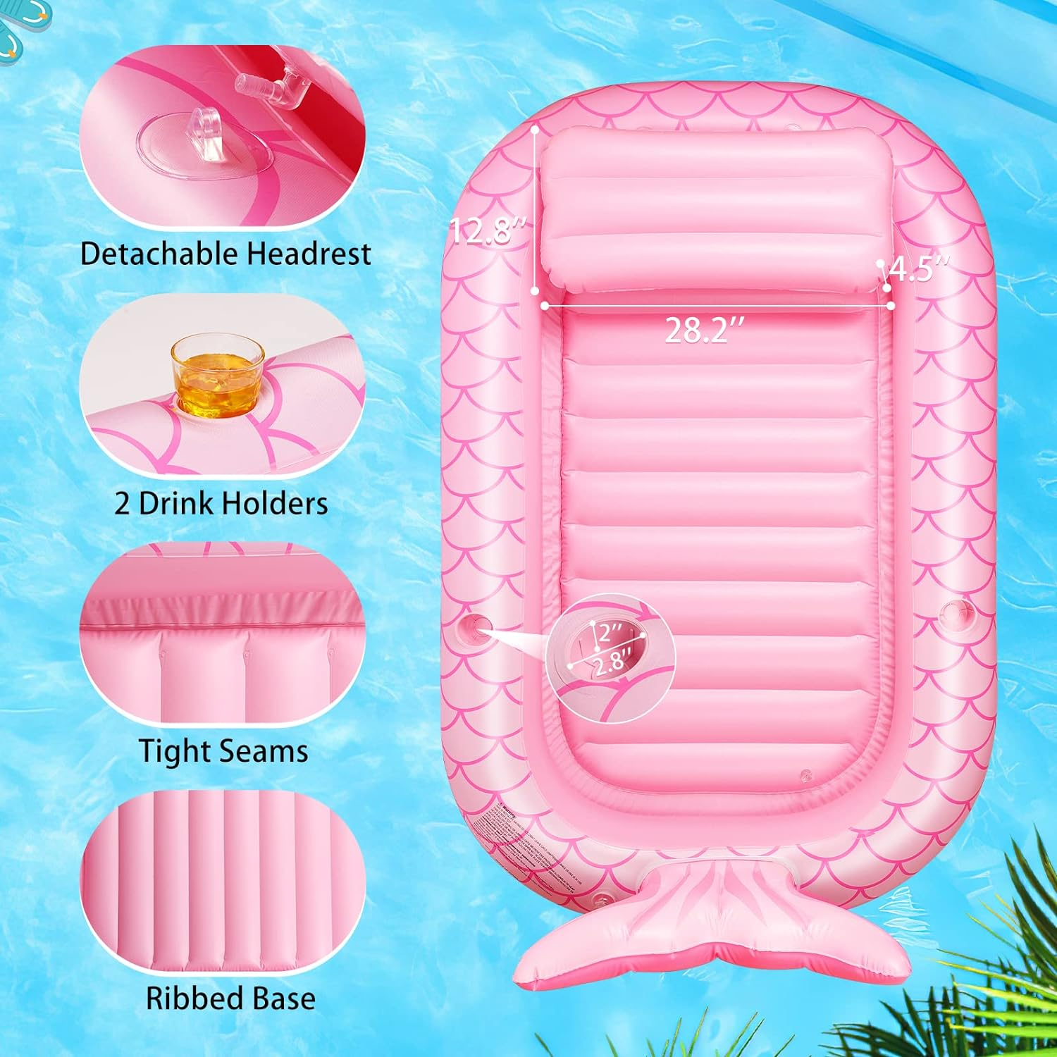 Heysplash Inflatable Pool Float, Luxury Portable Water Float, Water Mattress, Summer Toy for Children and Adults image number 6