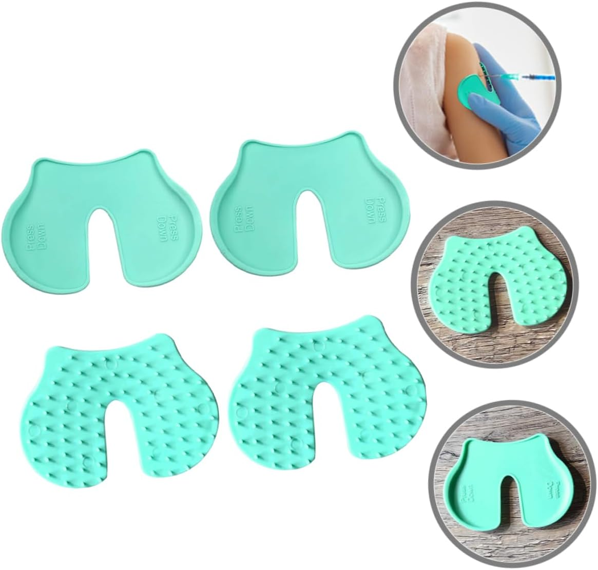 Healeved 4Pcs Injection Pain Reducer Pads Shot Helper for Kids Adults Alleviate Needle Anxiety Reusable Shot Blockers for Comfortable Immunizations Easy to Clean image number 6