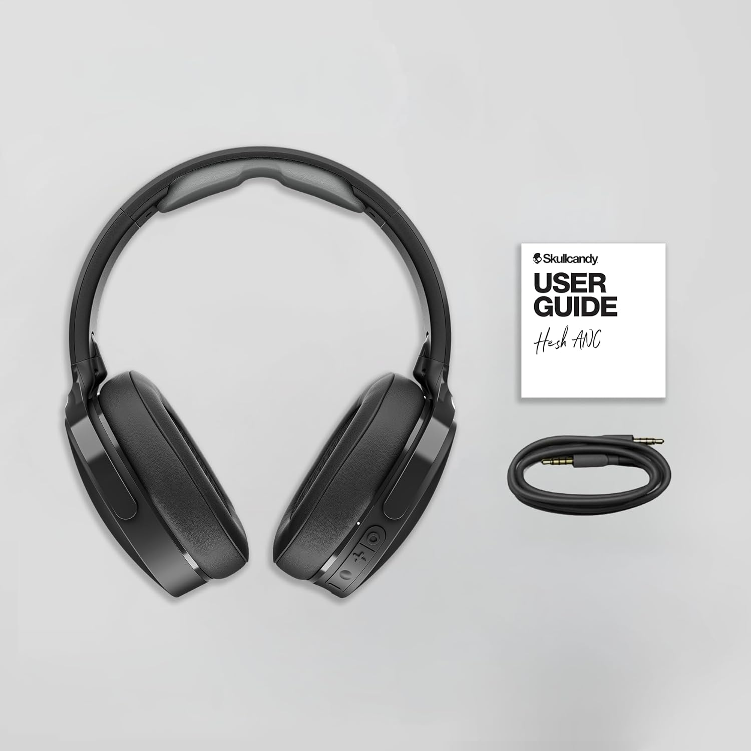Skullcandy Hesh ANC Wireless Over-Ear Bluetooth Headphones with Charging Cable, True Black - Mod White image number 4