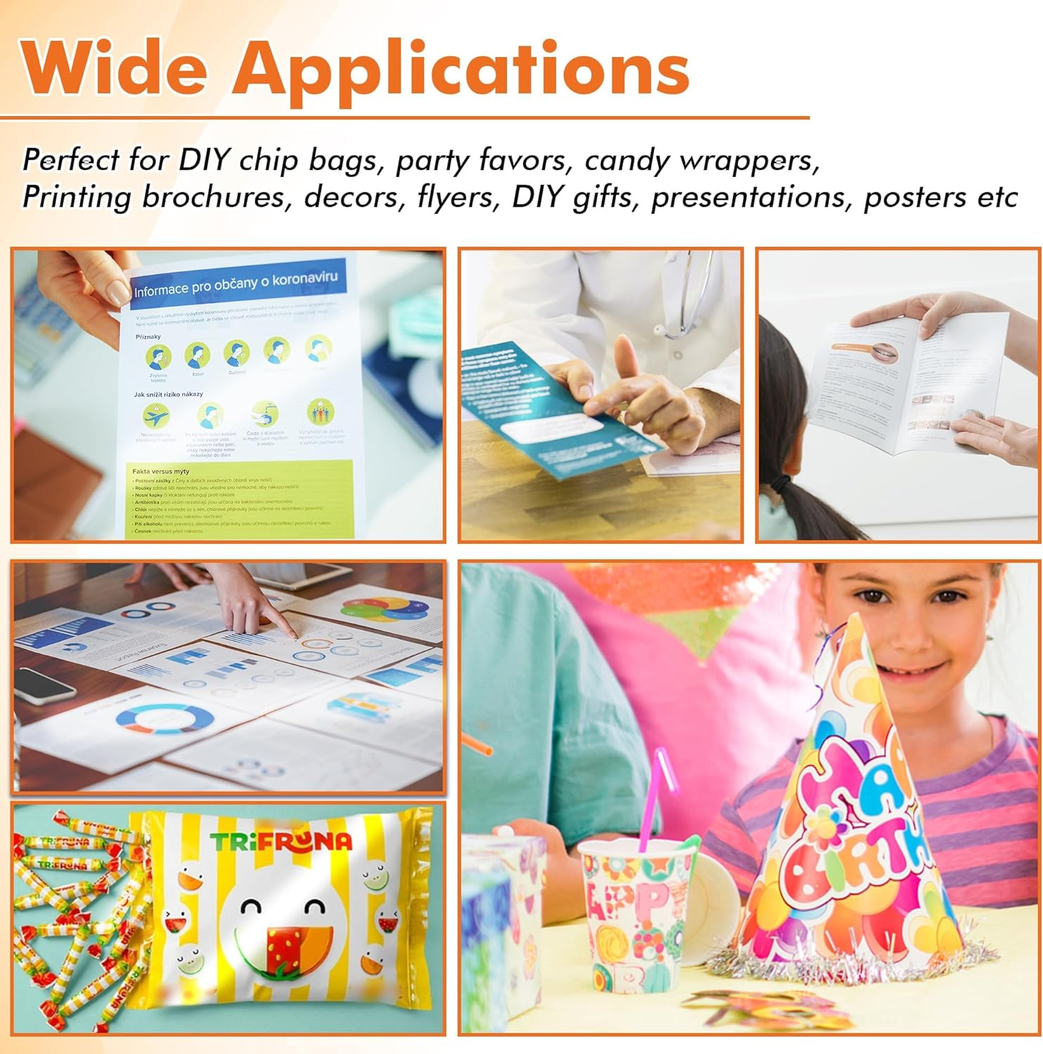 Koala Thin Glossy Inkjet Printer Paper for Inkjet Printers for DIY Chip Bag and Print Brochure Flyer A4 Size 135GSM 50 Sheets 36LB image number 5